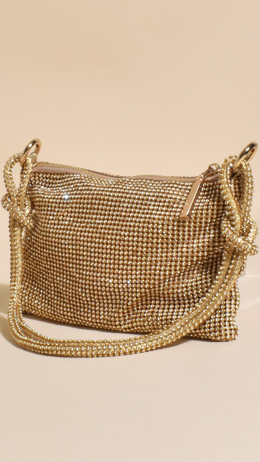 Cassidy Jewelled Shoulder Bag - Gold-Sunshines Bliss
