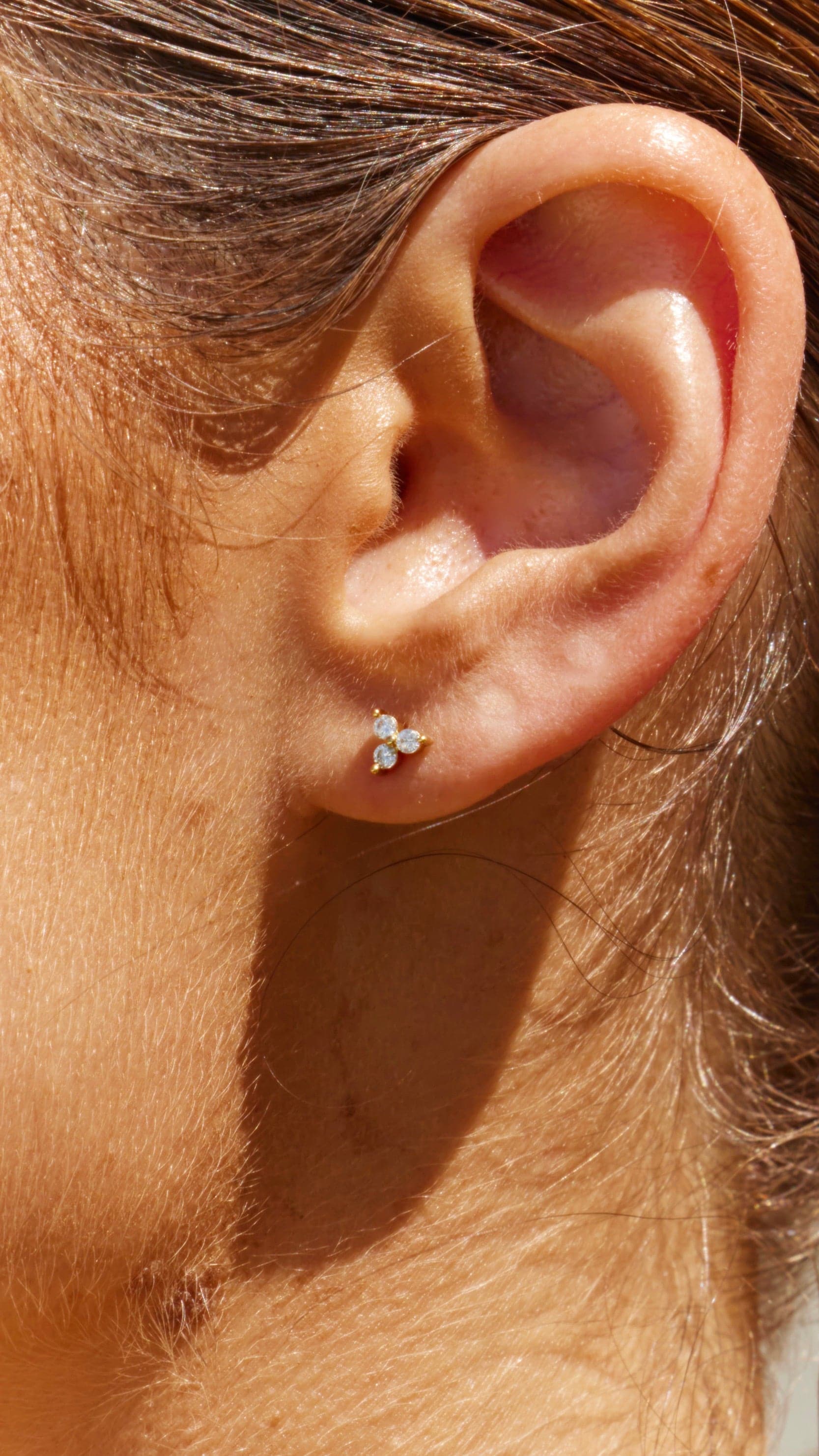 Janie Studs - Crystal/Gold-Sunshines Bliss