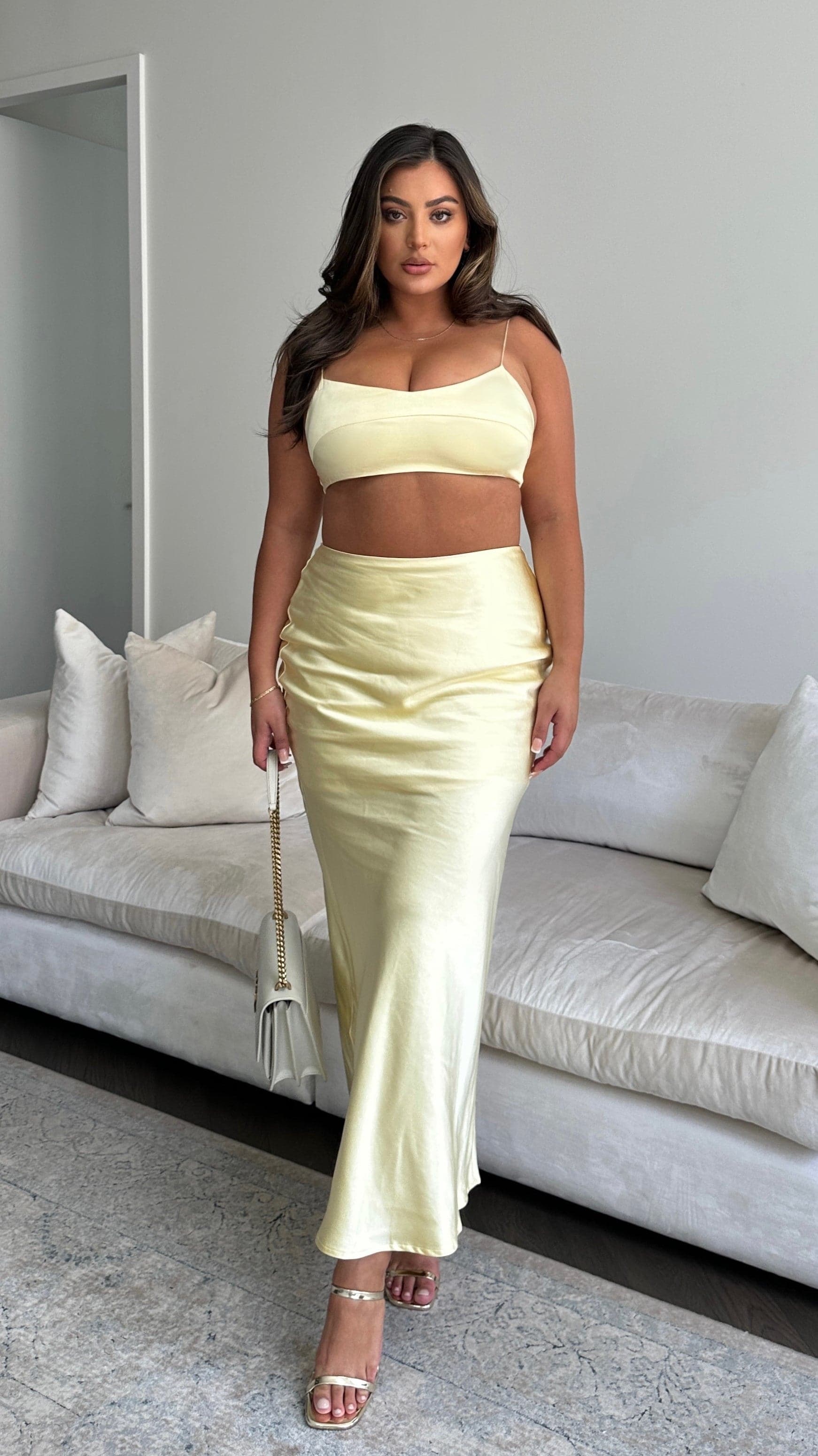 Della Maxi Skirt - Yellow-Sunshines Bliss