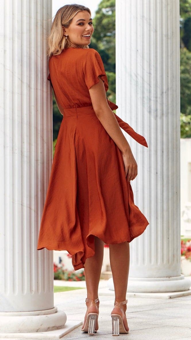 Sunny Daze Dress - Rust-Sunshines Bliss