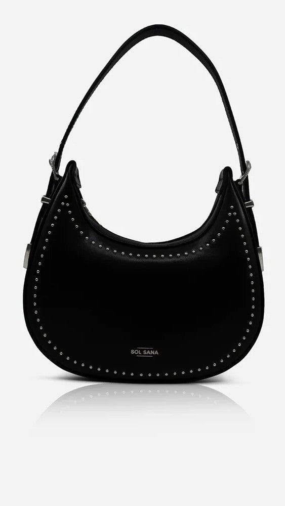 Sol Sana Crescent Bag - Black/Silver-Sunshines Bliss