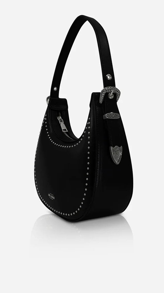 Sol Sana Crescent Bag - Black/Silver-Sunshines Bliss