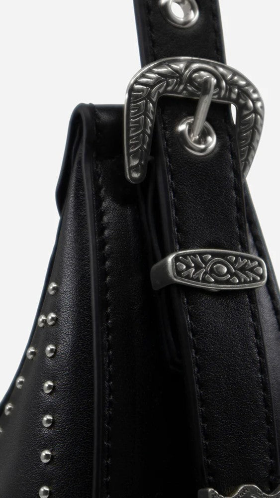 Sol Sana Crescent Bag - Black/Silver-Sunshines Bliss