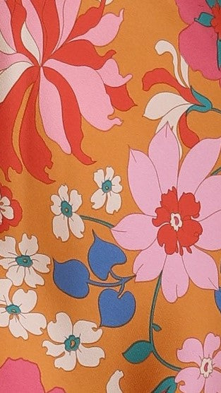 Claudia Maxi Dress - Orange Floral-Sunshines Bliss