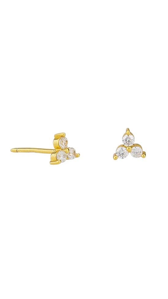 Janie Studs - Crystal/Gold-Sunshines Bliss