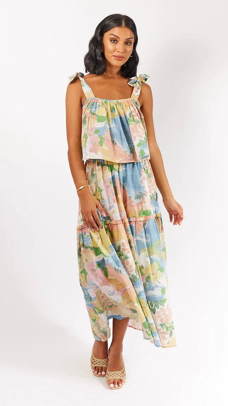 Cordelia Maxi Skirt - Kailani Print-Sunshines Bliss