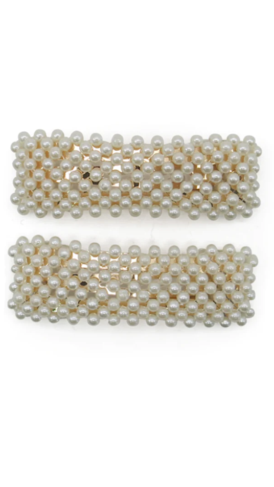 Gloria Hair Clip Set - Pearl-Sunshines Bliss