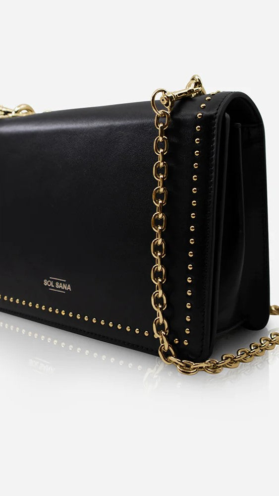Sol Sana Flap Bag - Black/Gold-Sunshines Bliss