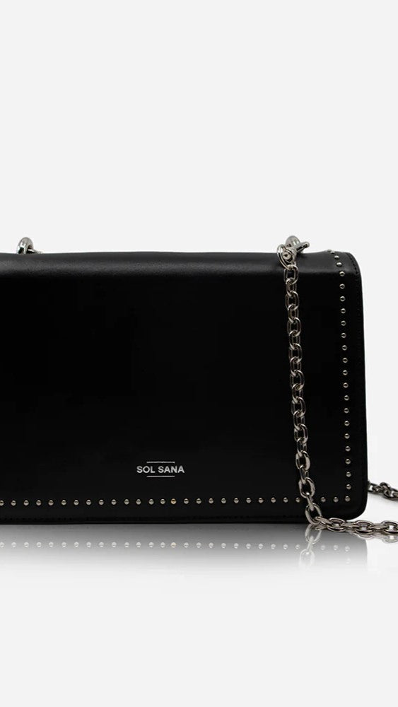 Sol Sana Flap Bag - Black/Silver-Sunshines Bliss