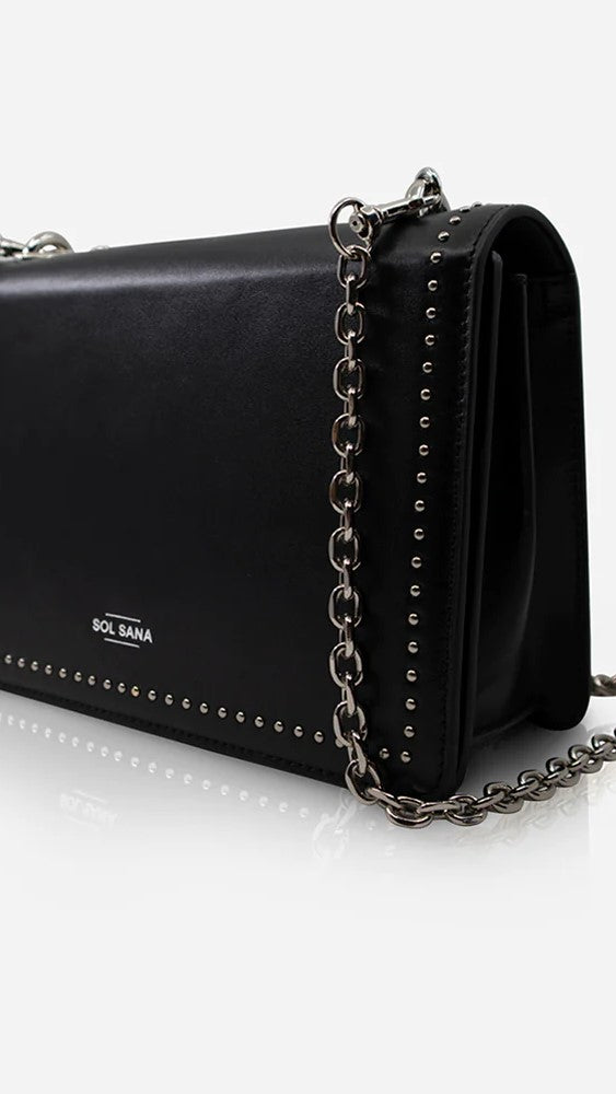 Sol Sana Flap Bag - Black/Silver-Sunshines Bliss
