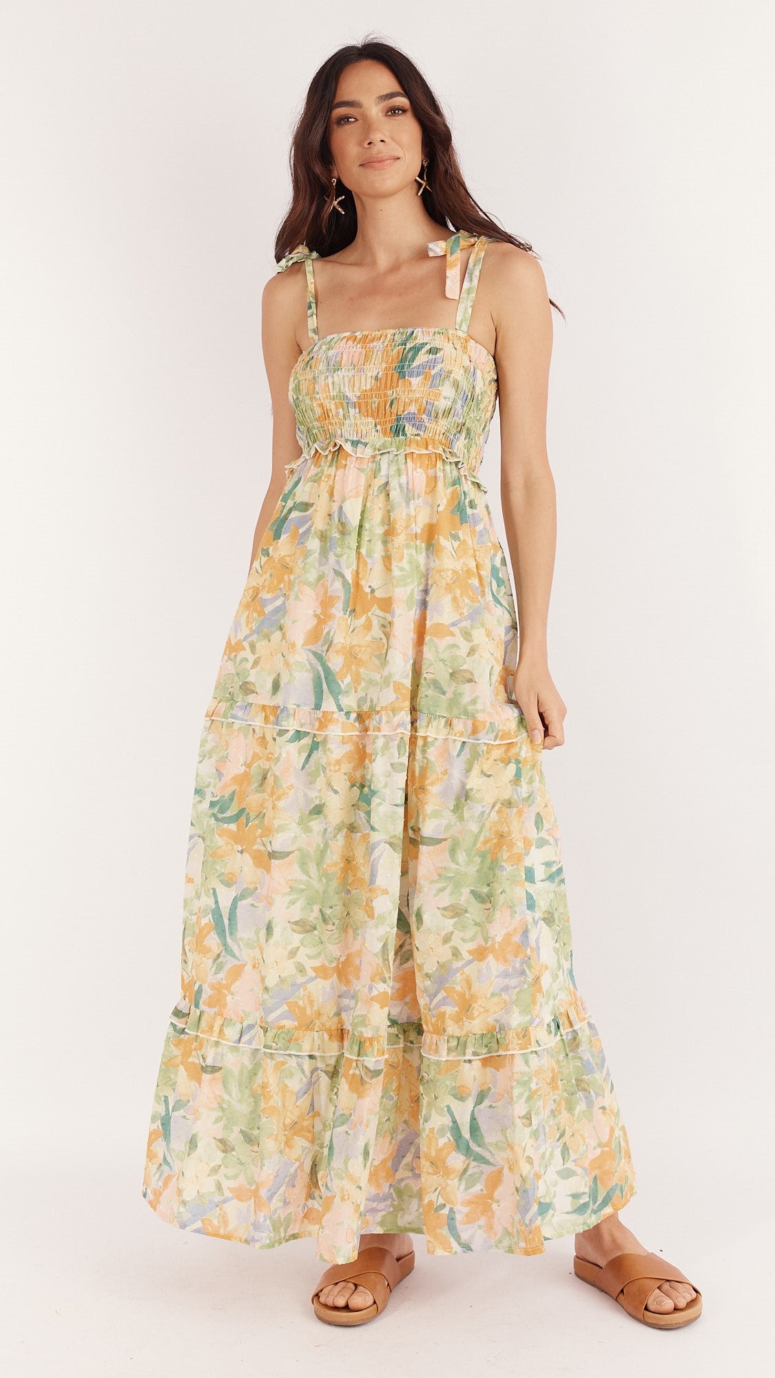 Yelena Midi Dress - Wildflowers Print-Sunshines Bliss