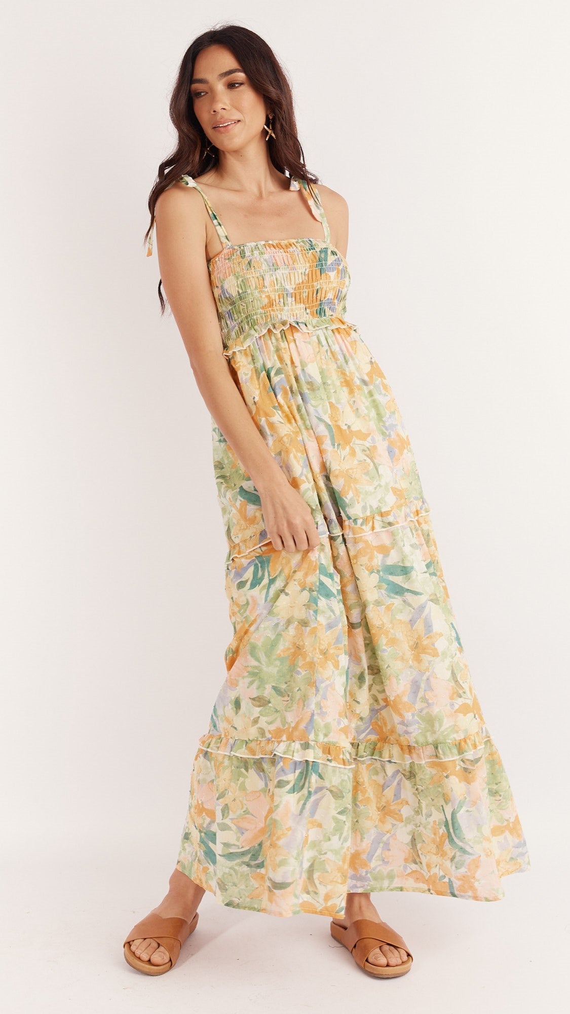 Yelena Midi Dress - Wildflowers Print-Sunshines Bliss