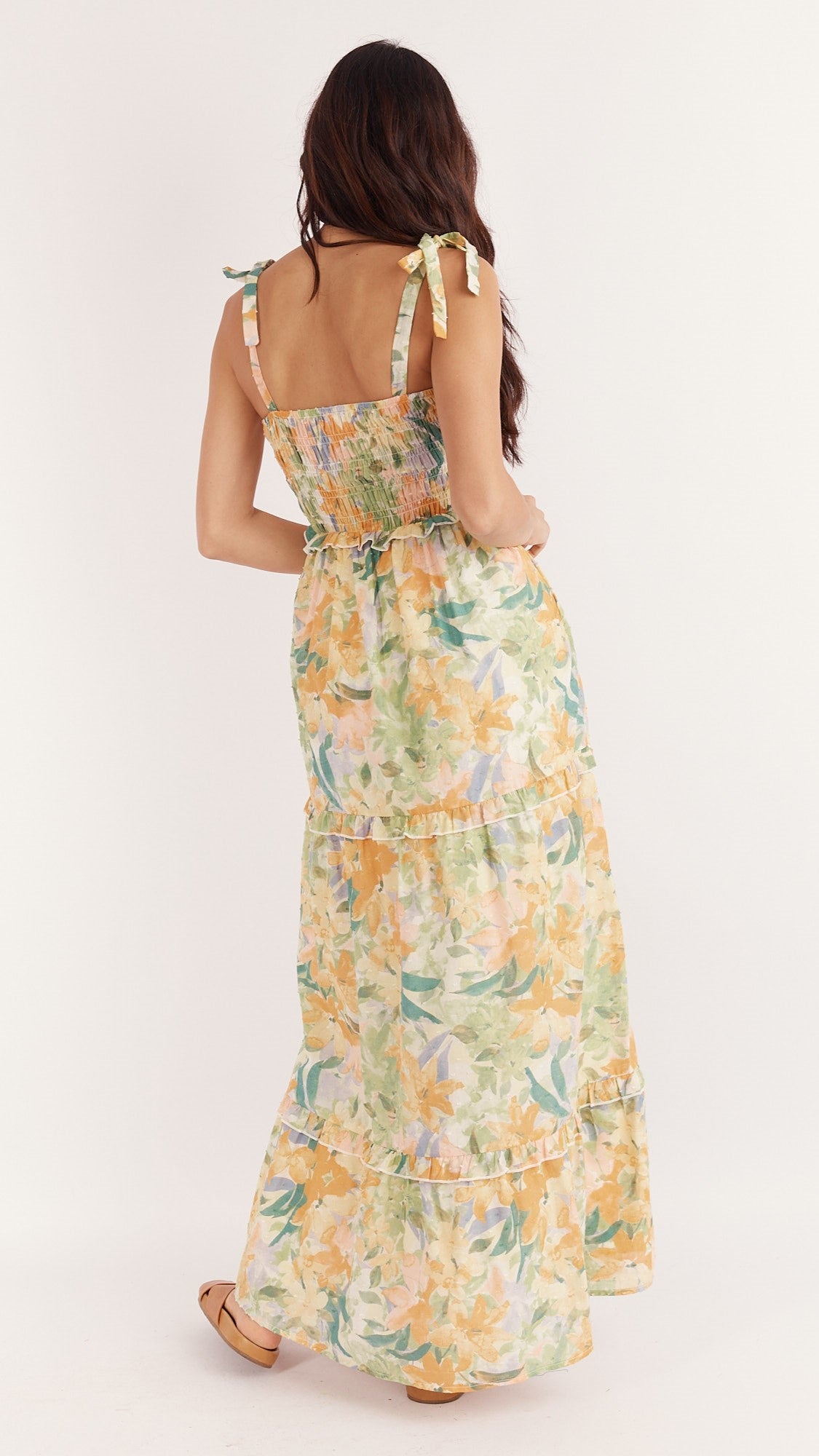 Yelena Midi Dress - Wildflowers Print-Sunshines Bliss
