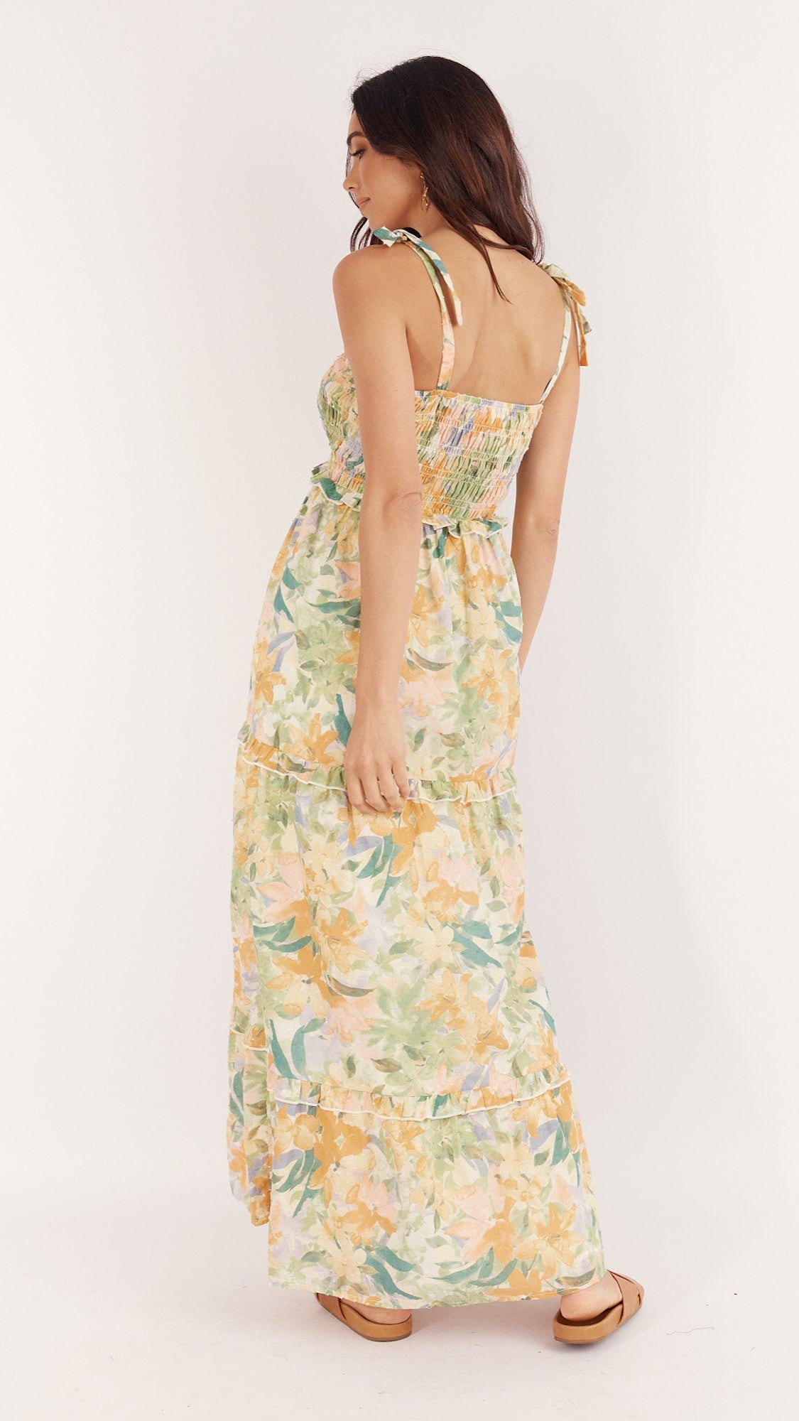 Yelena Midi Dress - Wildflowers Print-Sunshines Bliss