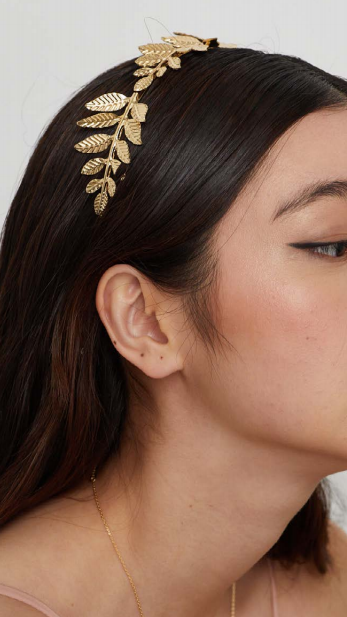 Hera Laurel Headband - Gold-Sunshines Bliss