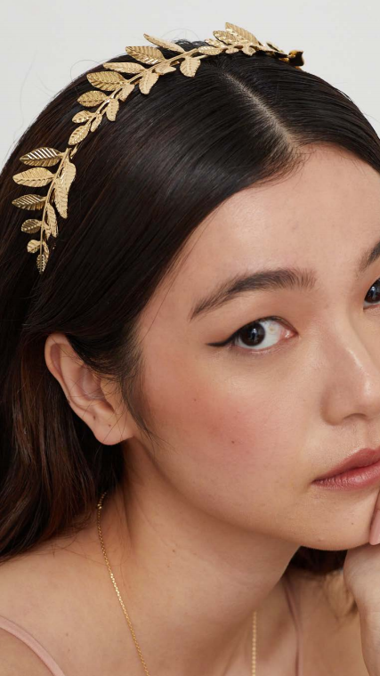 Hera Laurel Headband - Gold-Sunshines Bliss