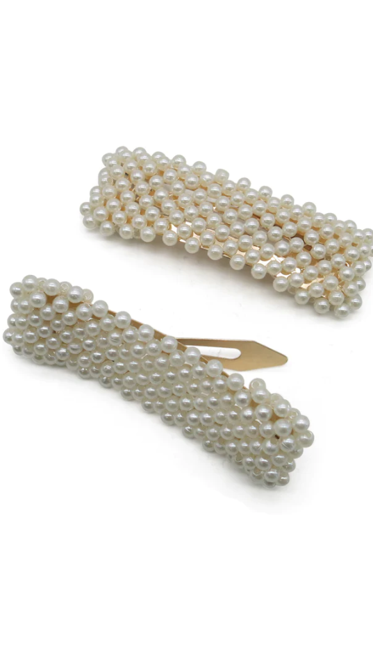 Gloria Hair Clip Set - Pearl-Sunshines Bliss