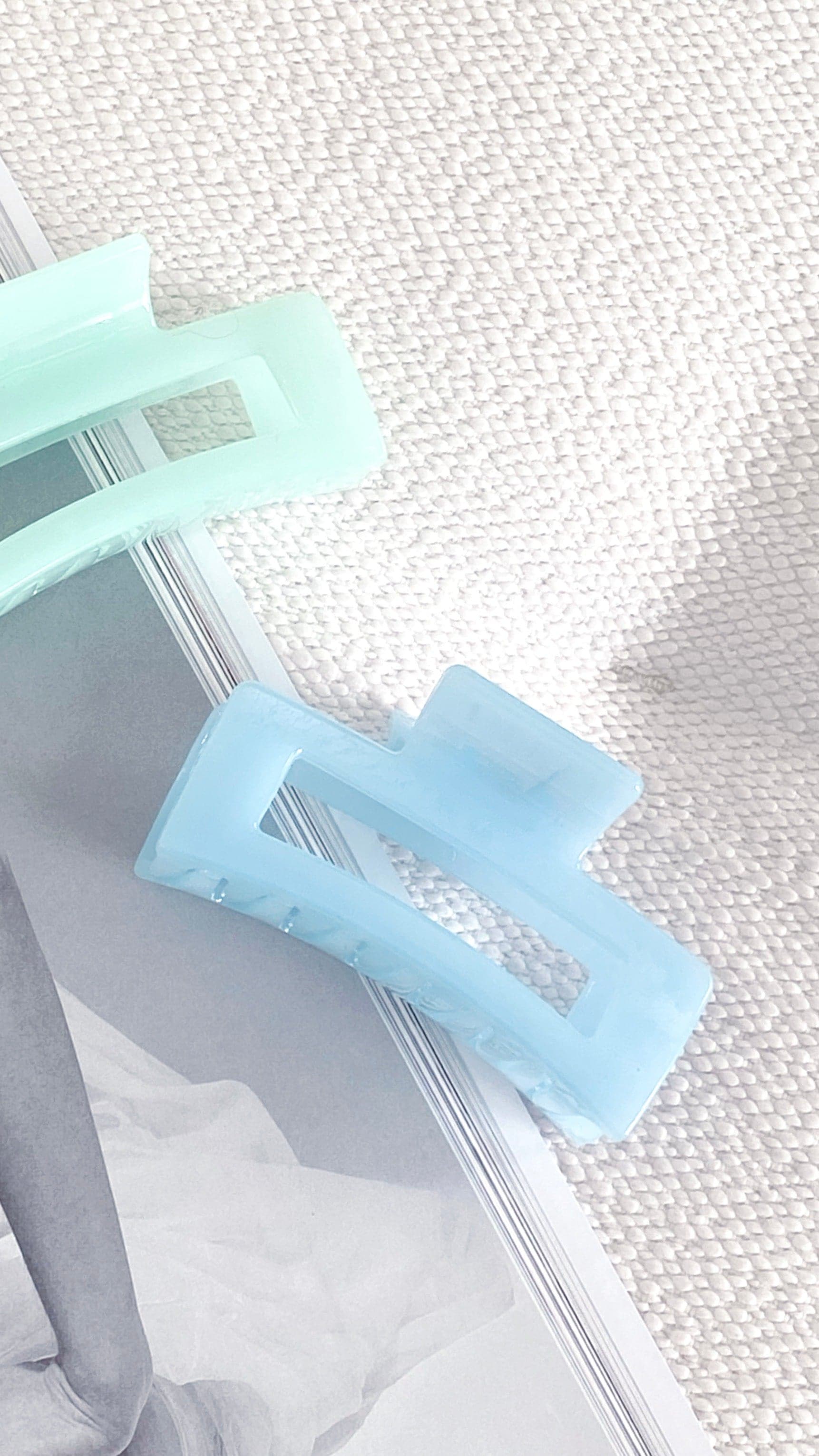 Steph Rectangle Claw Clip - Blue-Sunshines Bliss
