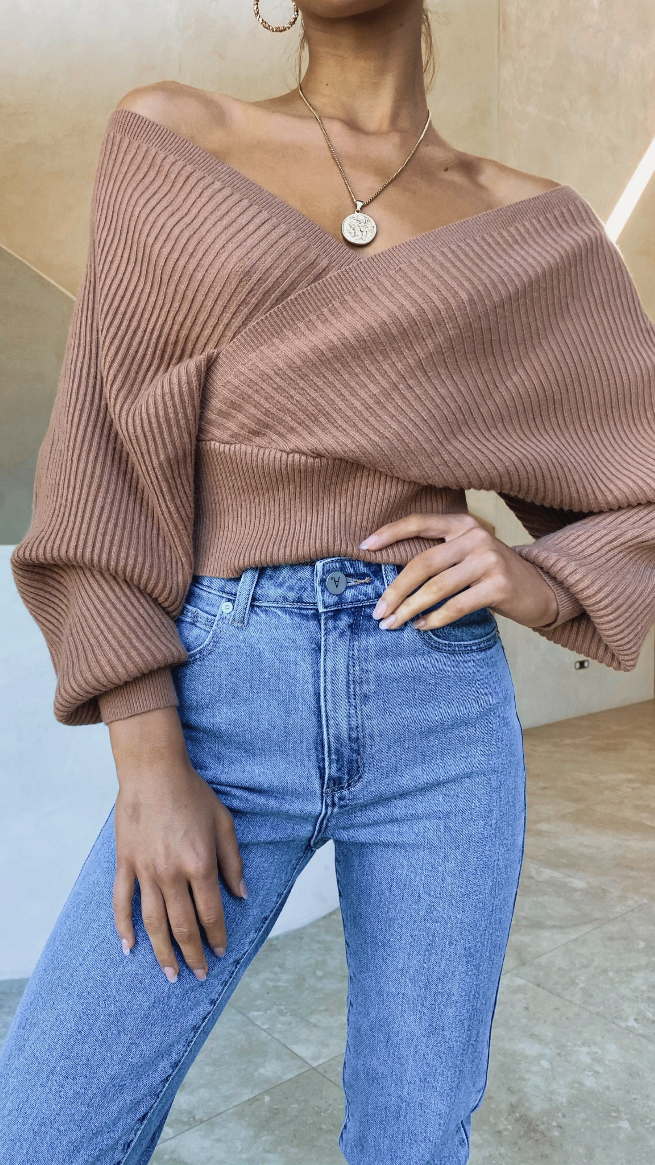 Posse Knit Top - Tan-Sunshines Bliss