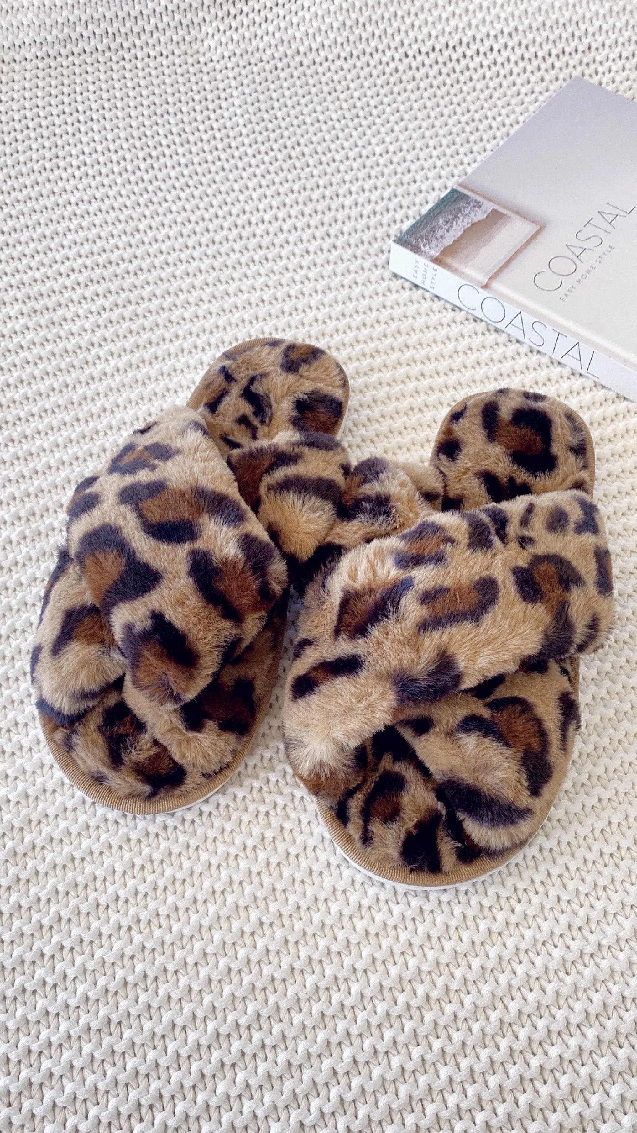 Jessica Fluffy Slippers - Leopard-Sunshines Bliss