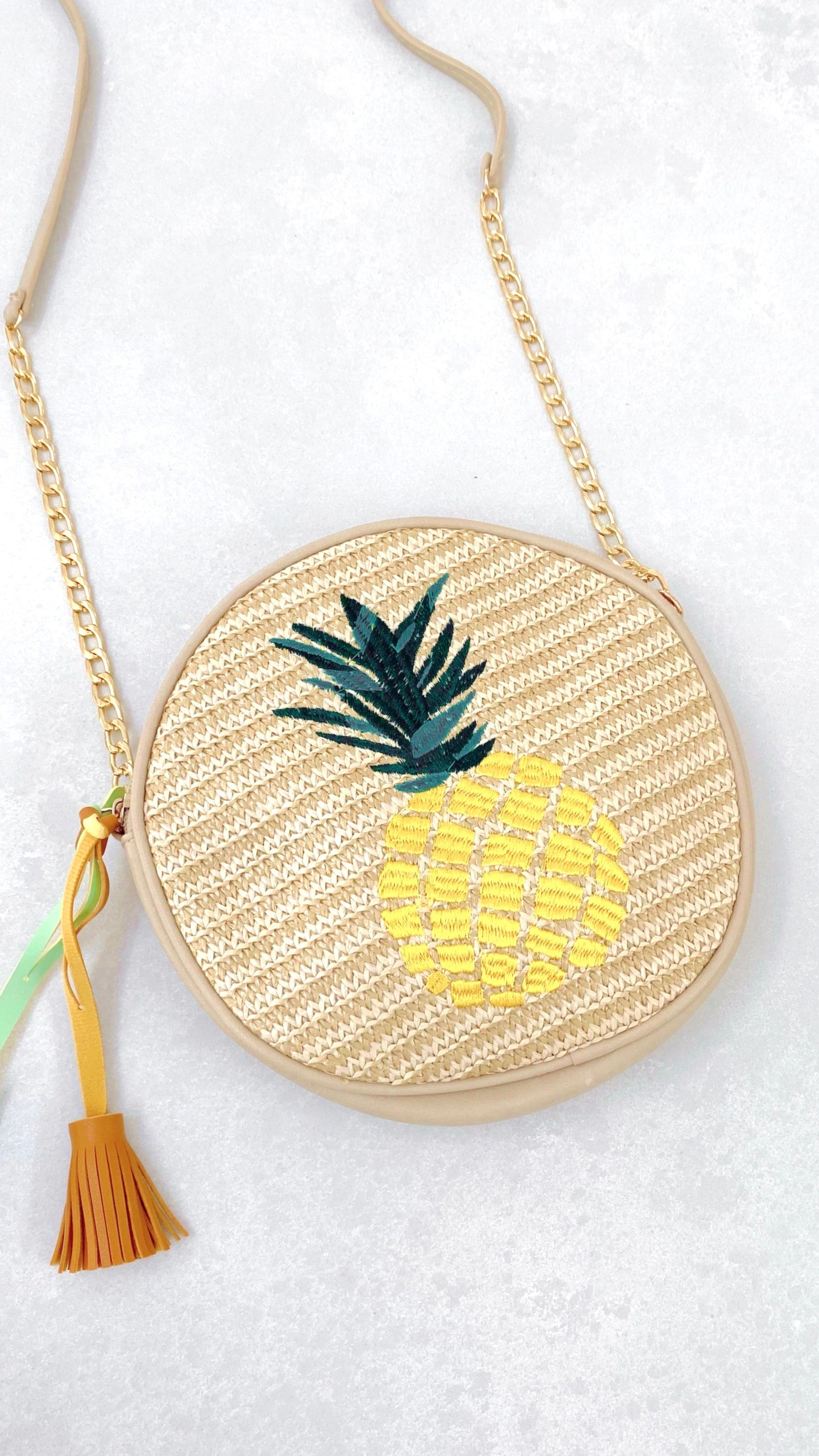 Lisa Pineapple Bag - Natural-Sunshines Bliss