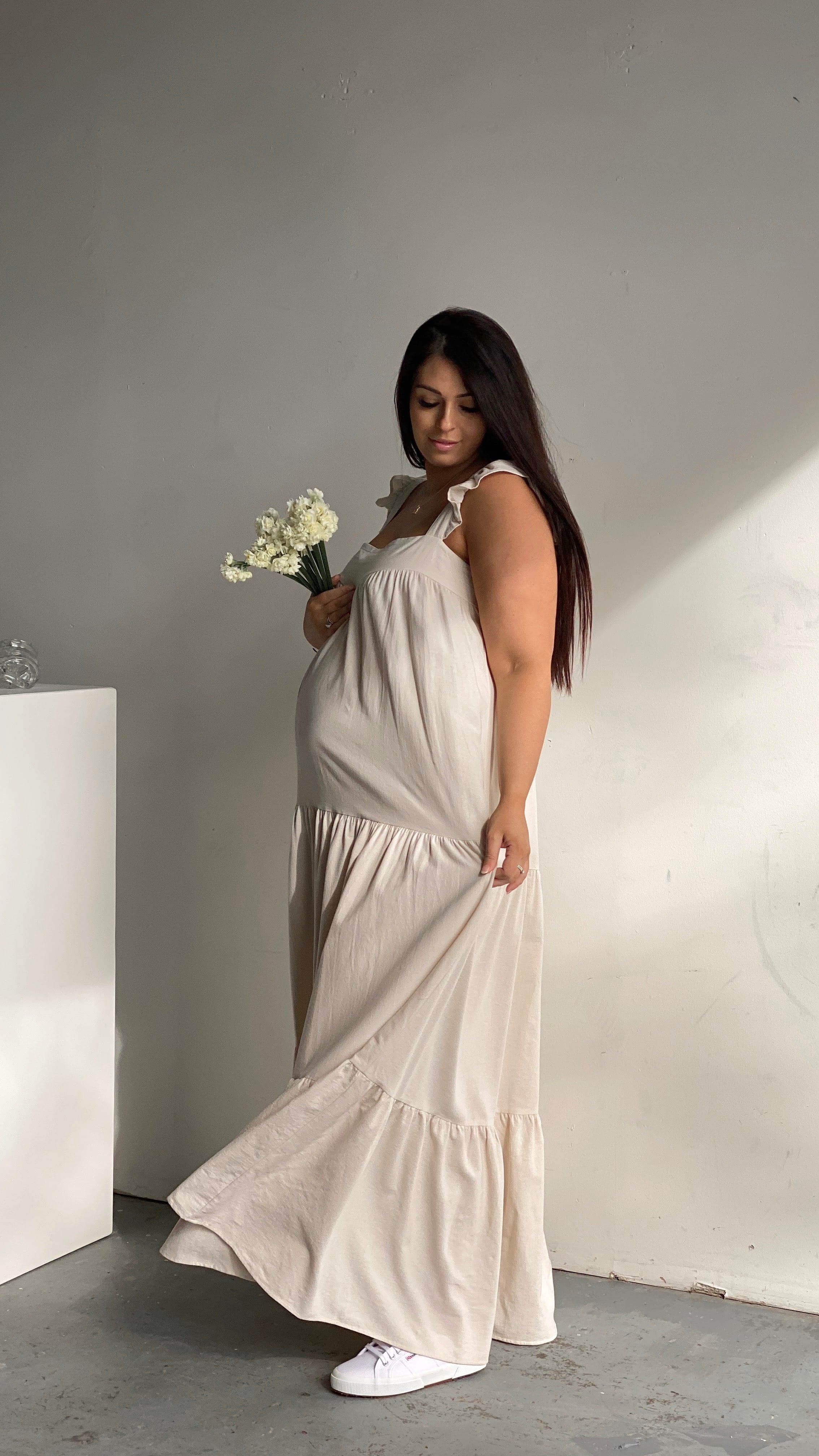 Kahlo Maxi Dress - Natural Oatley Print-Sunshines Bliss