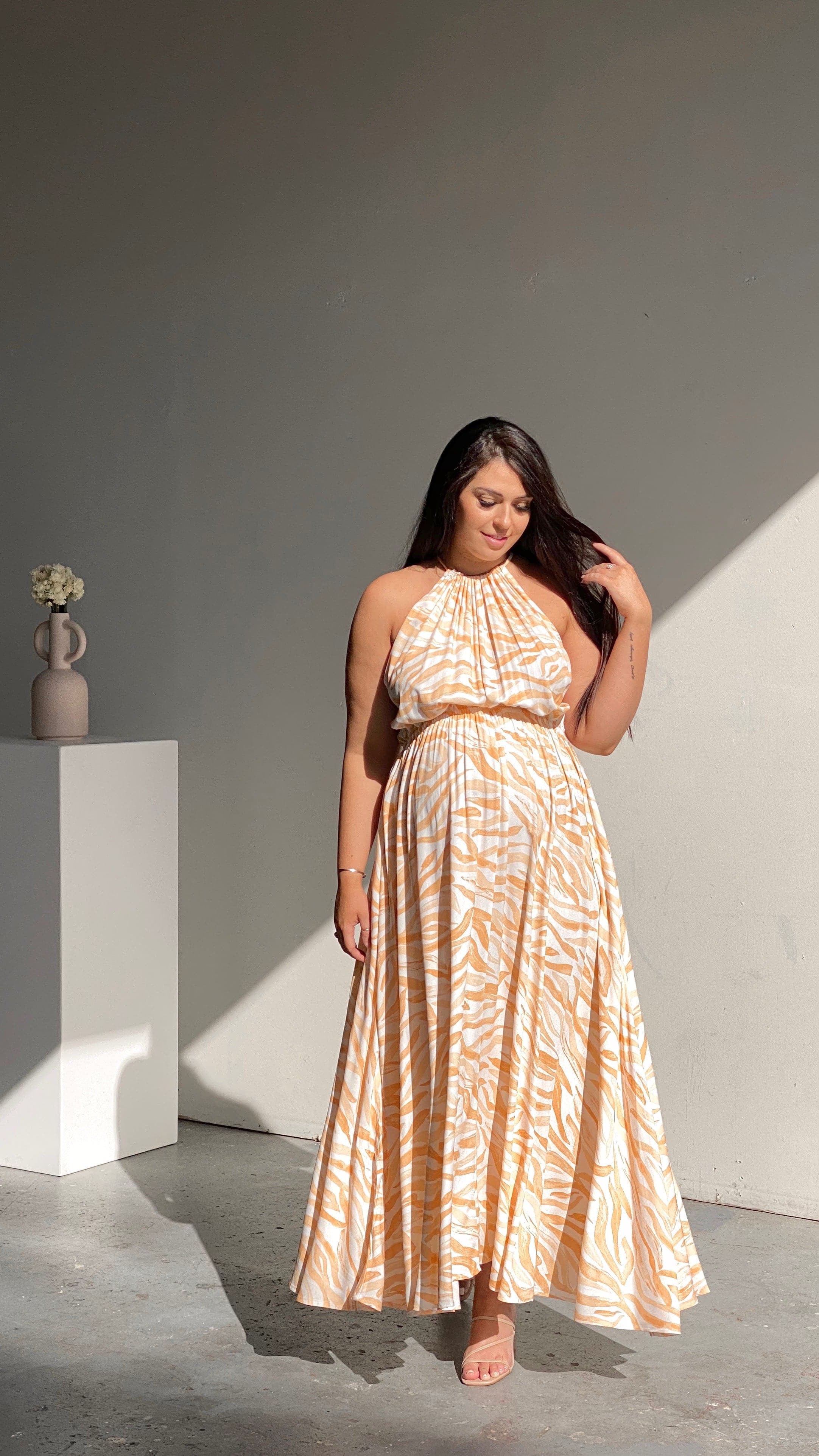 Rani Maxi Dress - Orange Wave-Sunshines Bliss