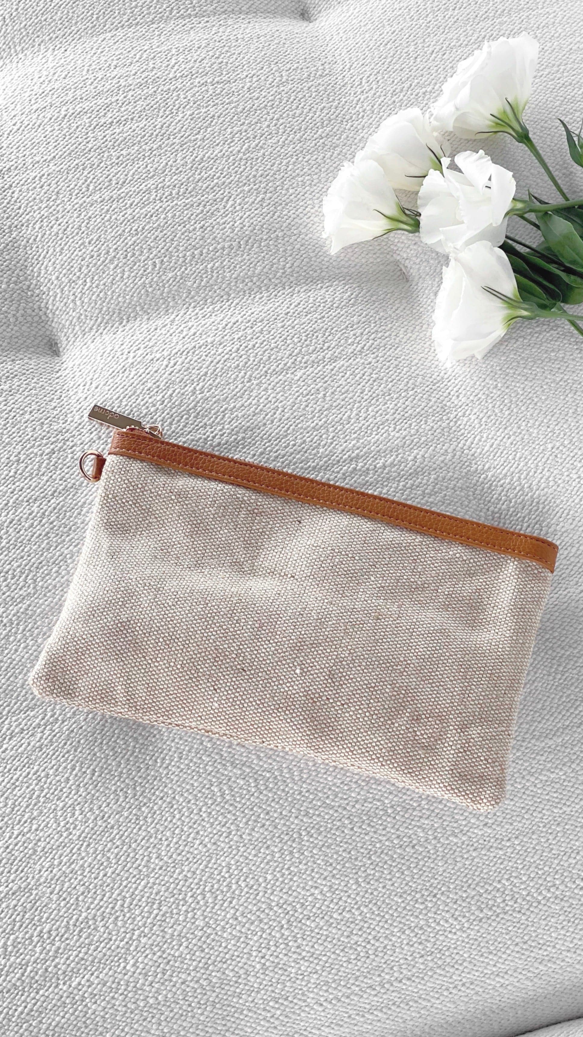 Carissa Canvas Pouch - Tan/Natural-Sunshines Bliss