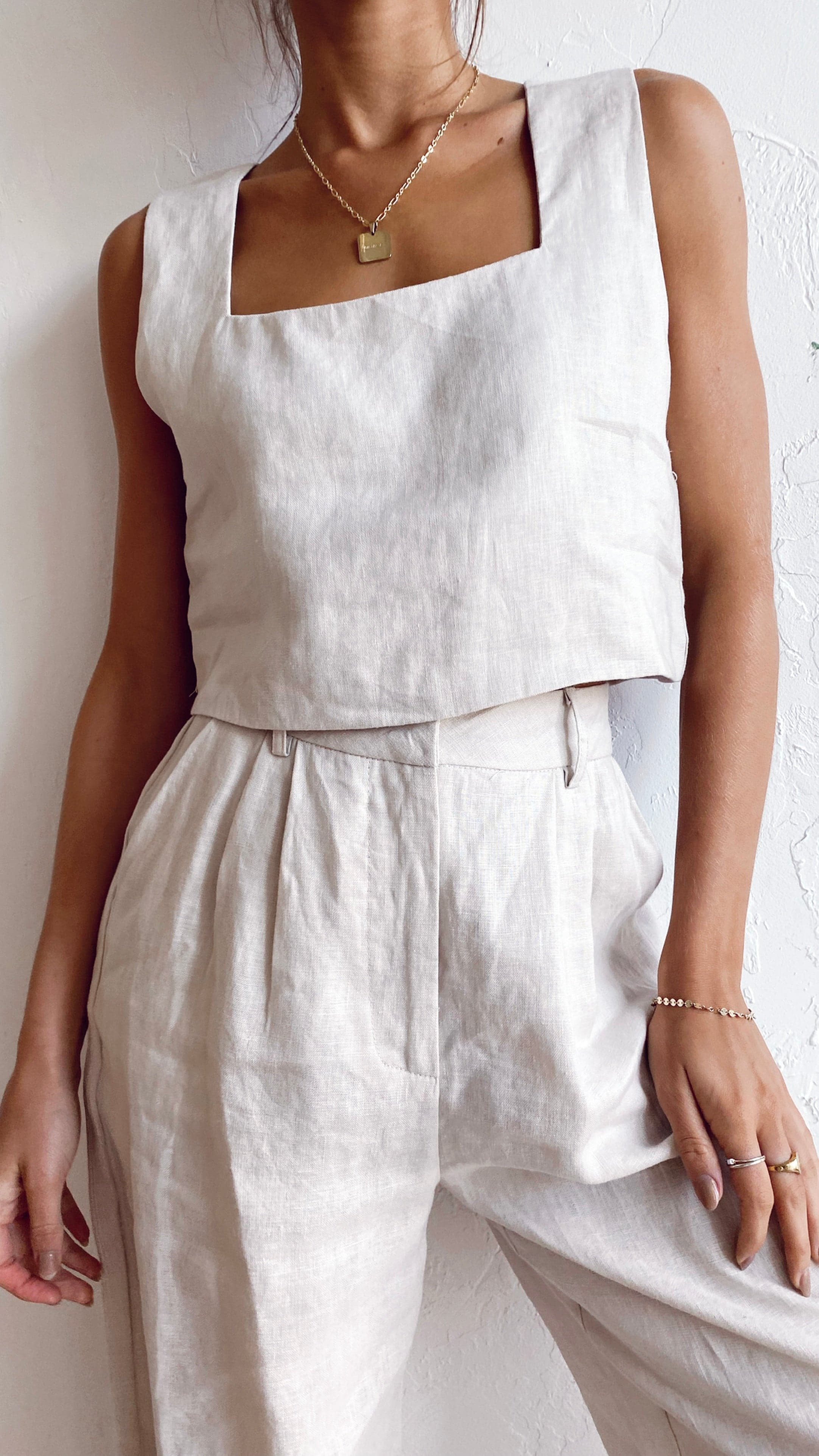 Tillie Crop Top - Oatmeal-Sunshines Bliss