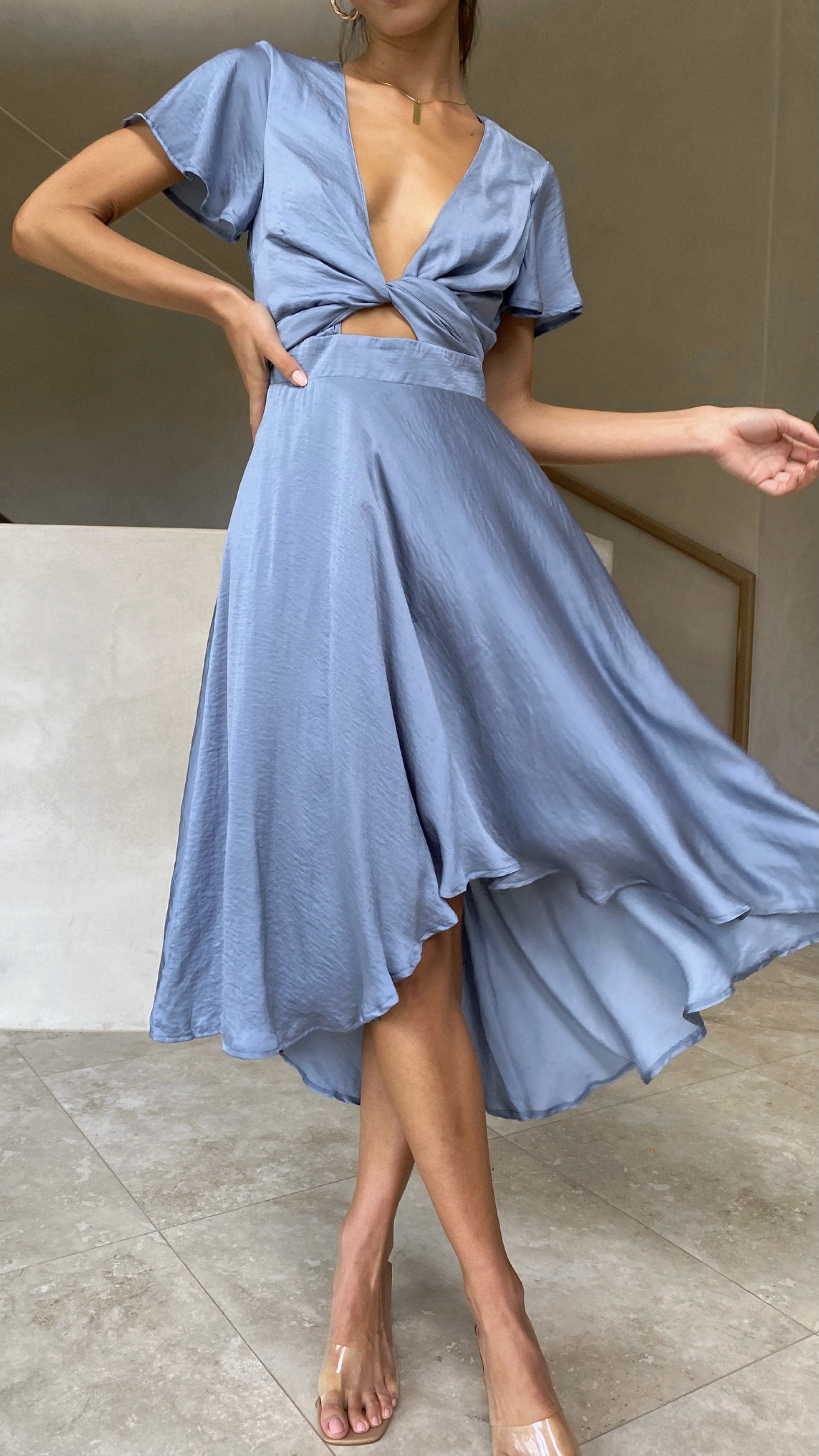Sunny Daze Dress - Steel Blue-Sunshines Bliss