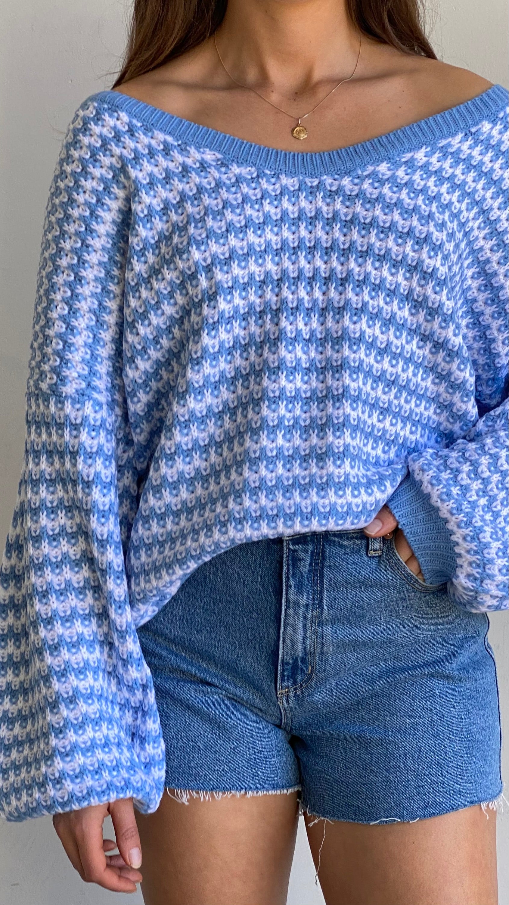 The Rare One Sweater - Blue-Sunshines Bliss