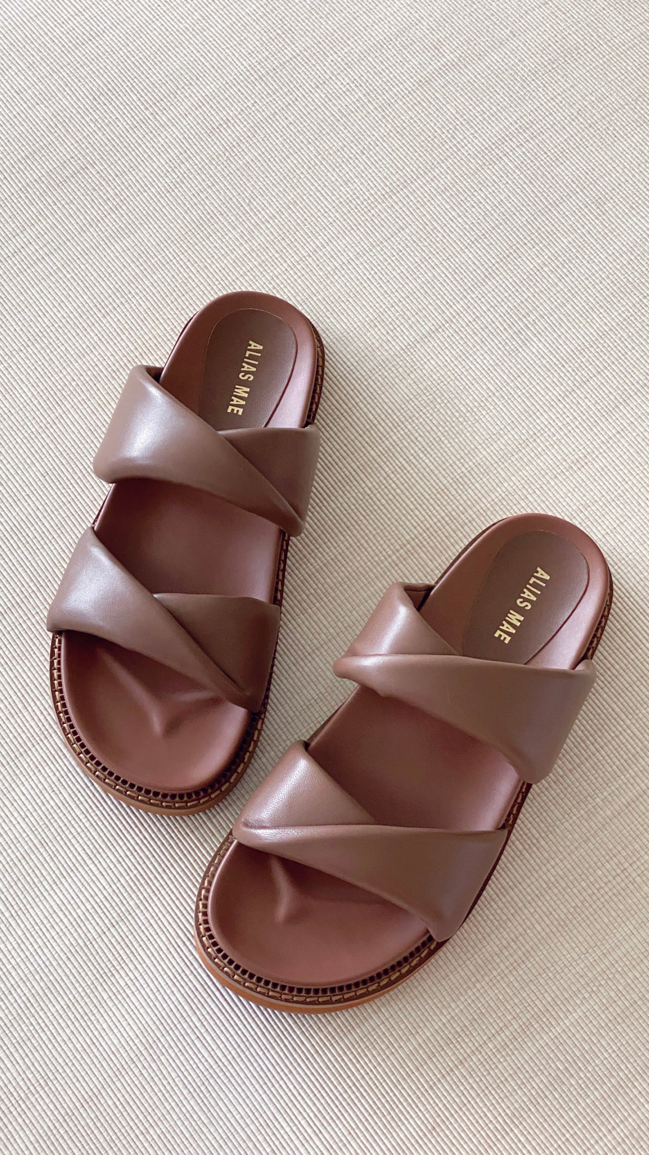 Alias Mae Paris Slide - Coffee Leather-Sunshines Bliss