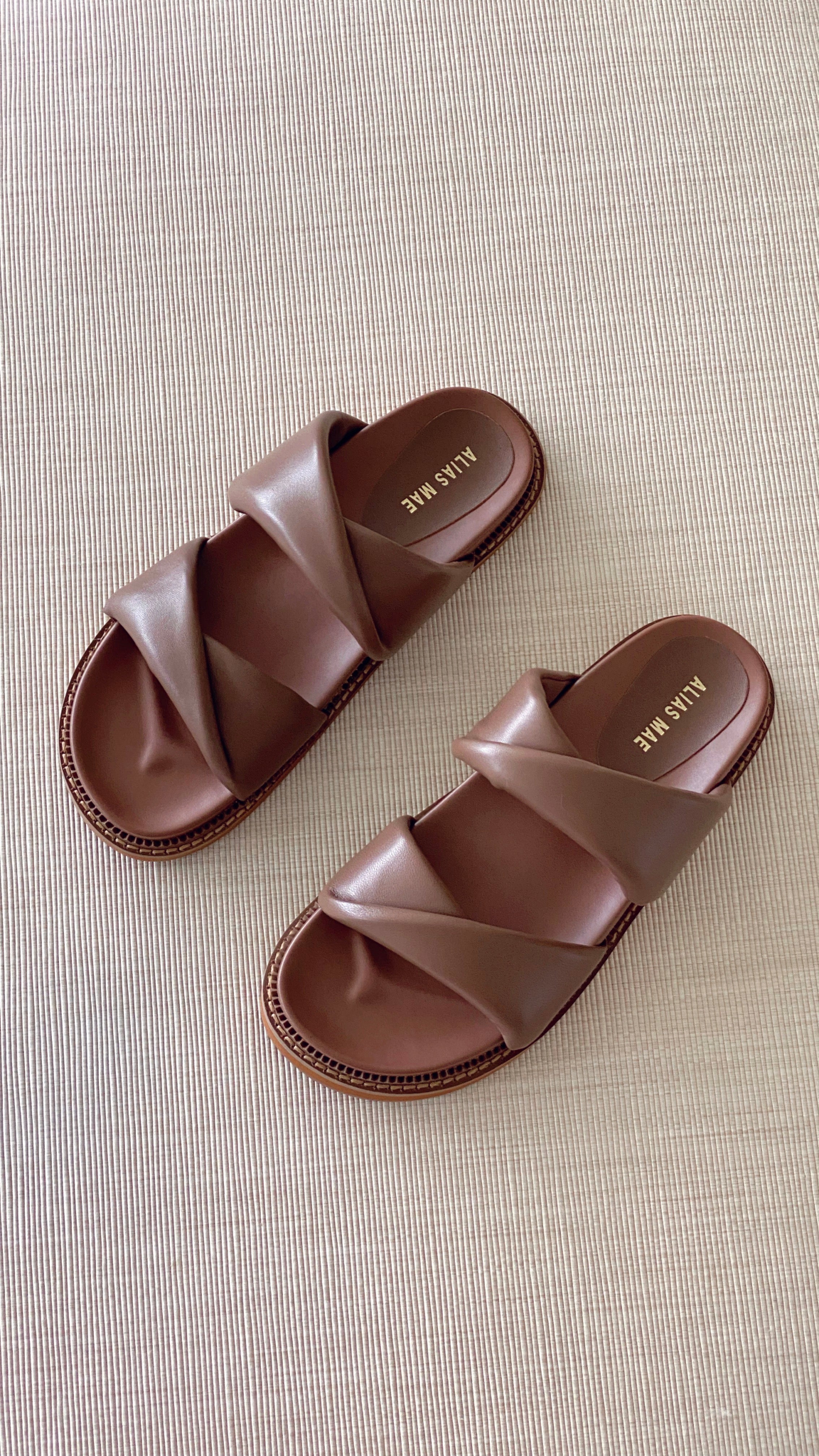 Alias Mae Paris Slide - Coffee Leather-Sunshines Bliss