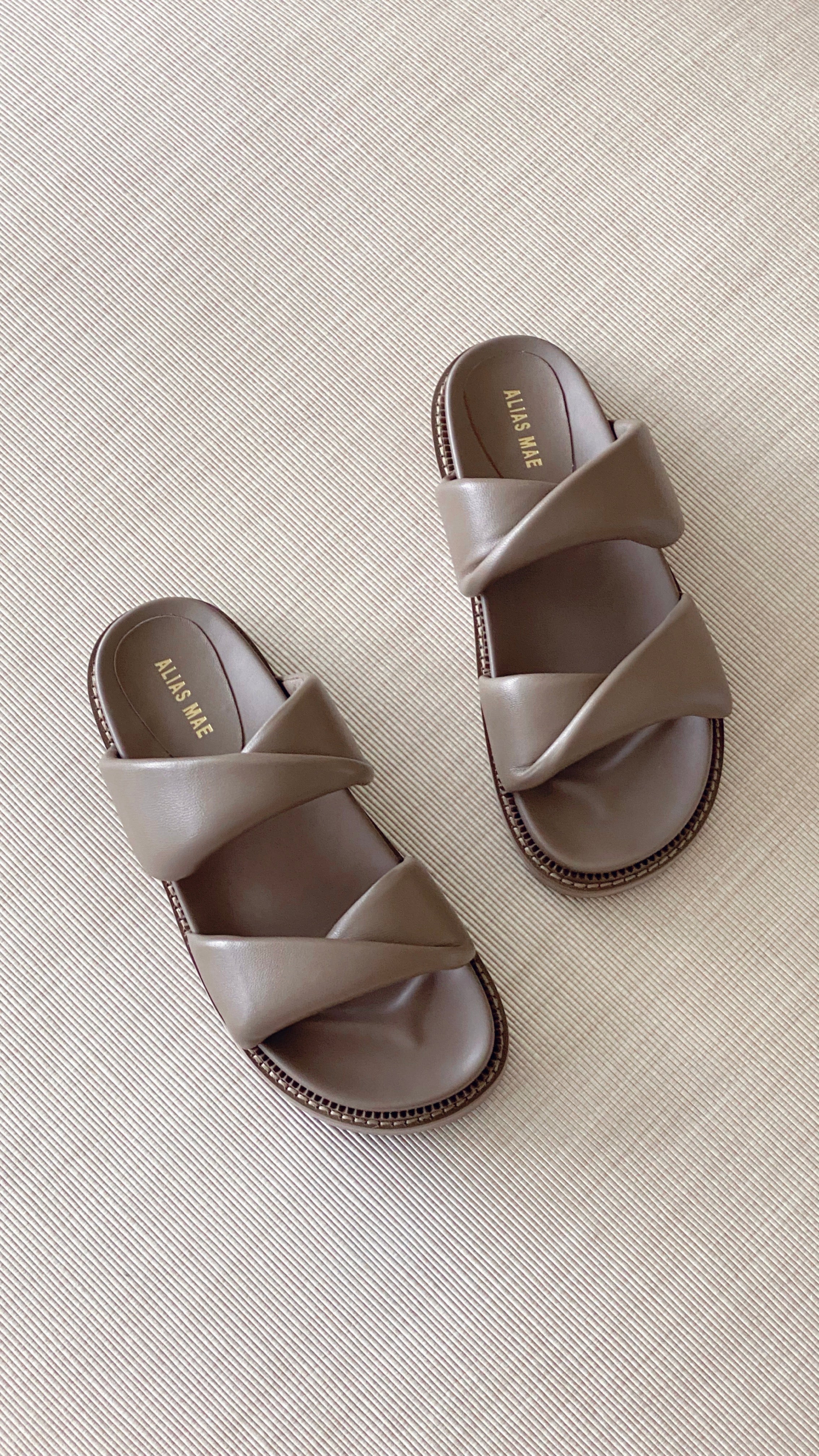 Alias Mae Paris Slide - Taupe Leather-Sunshines Bliss