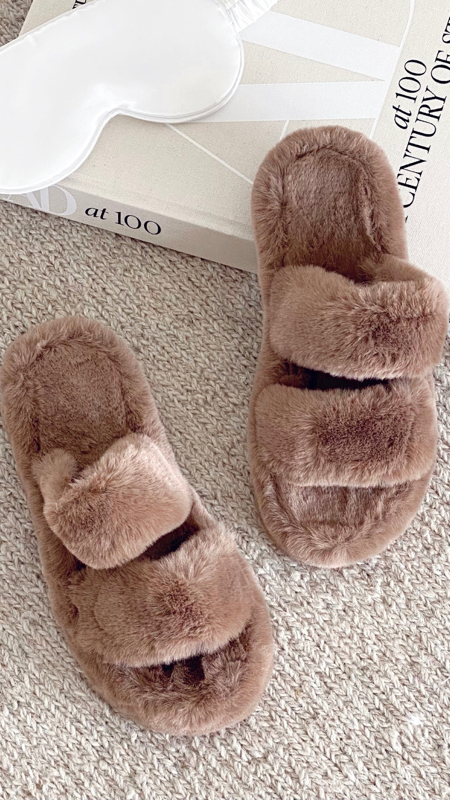 Tilly Fluffy Slipper - Brown-Sunshines Bliss