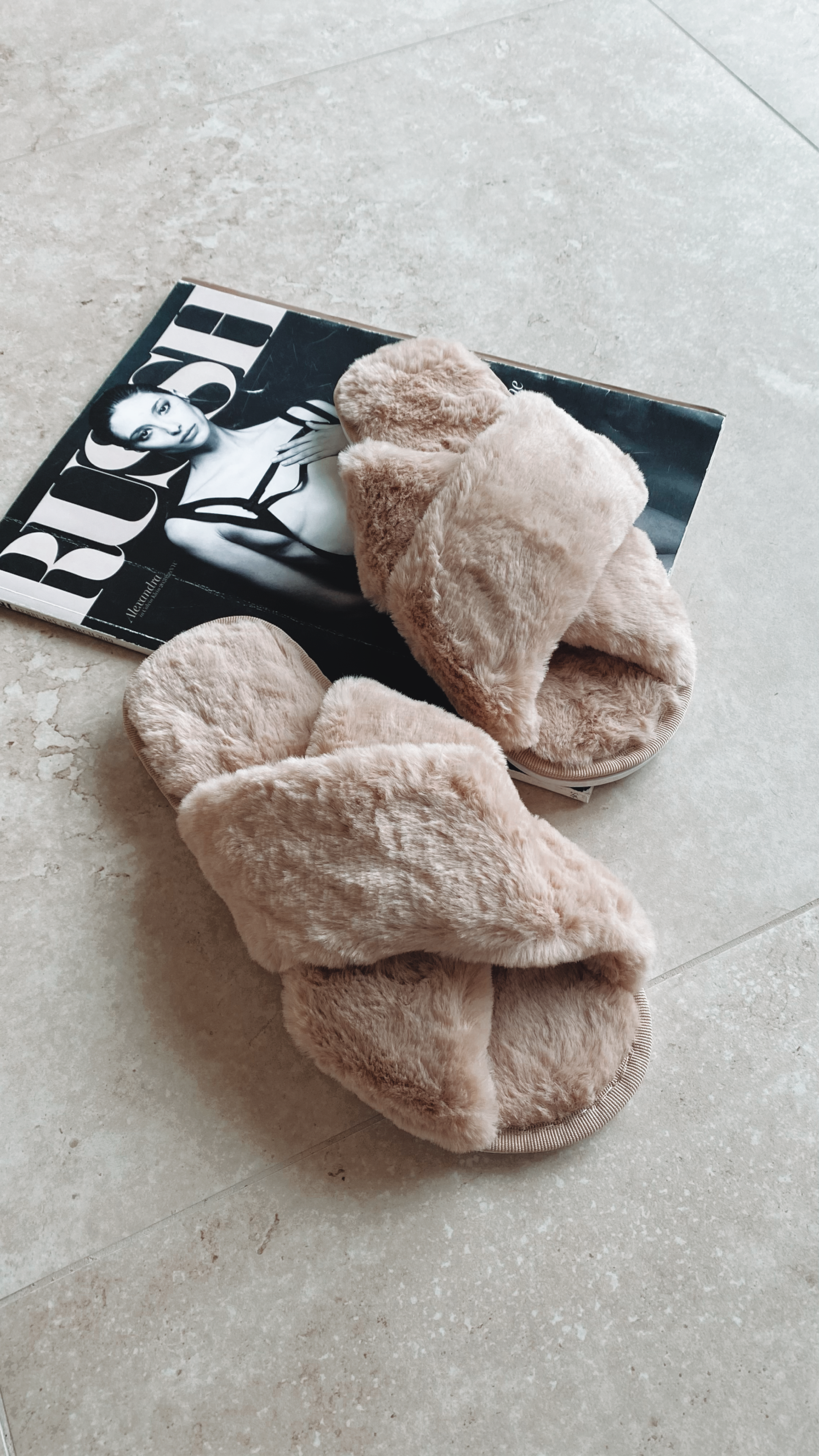 Jessica Fluffy Slippers - Beige-Sunshines Bliss