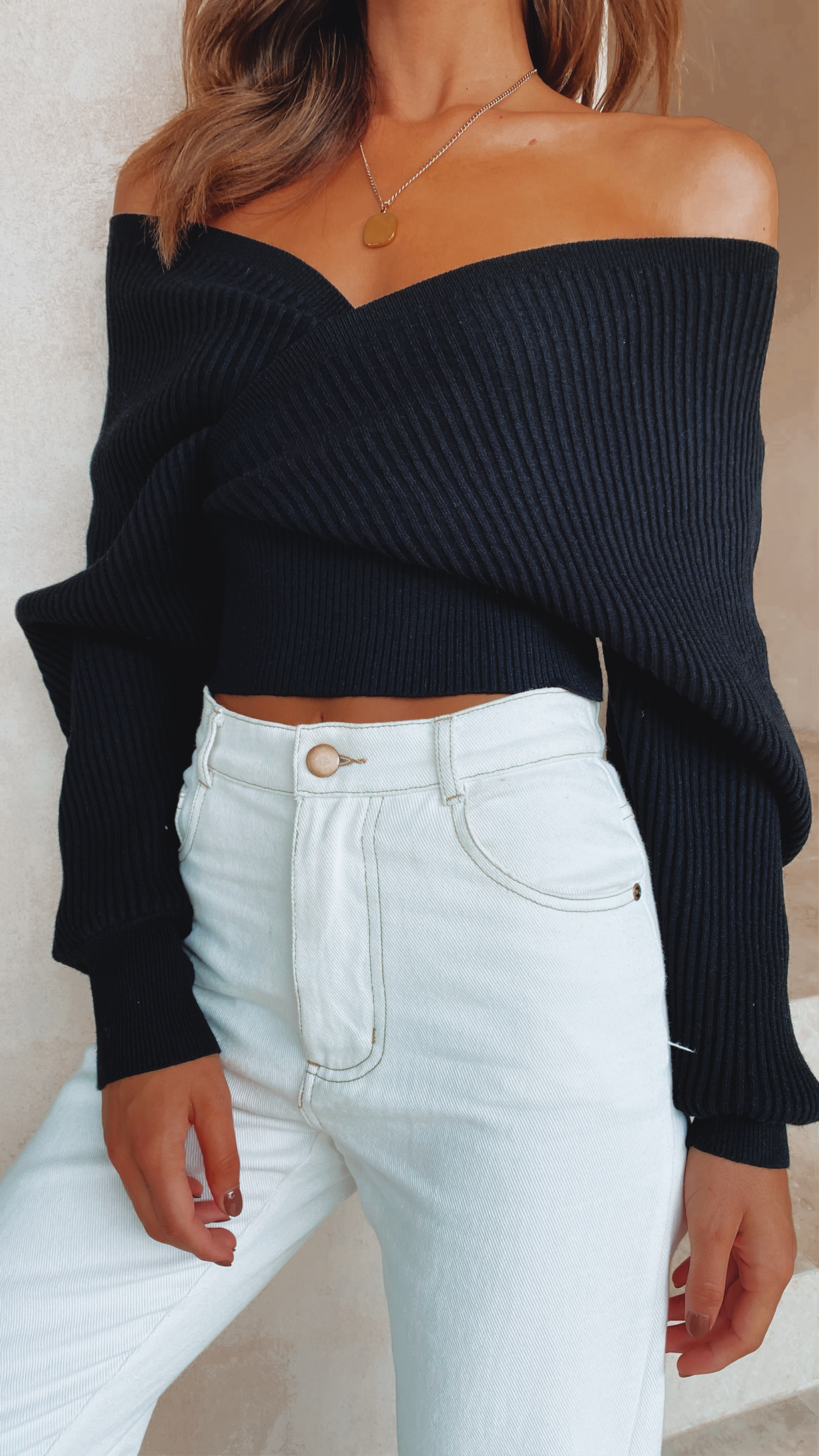 Posse Knit Top - Black-Sunshines Bliss