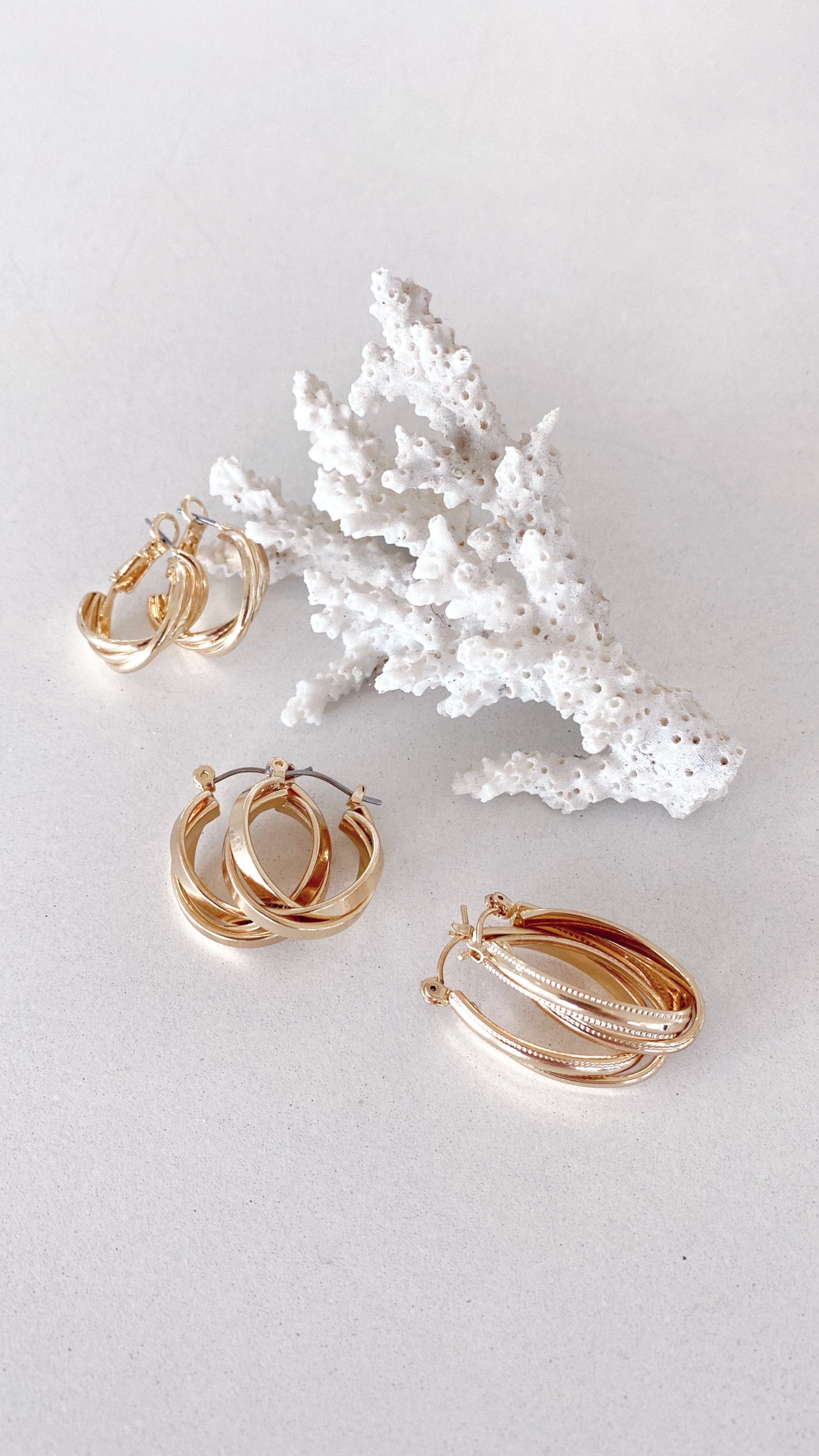 Maya Twist Earrings Set - Gold-Sunshines Bliss
