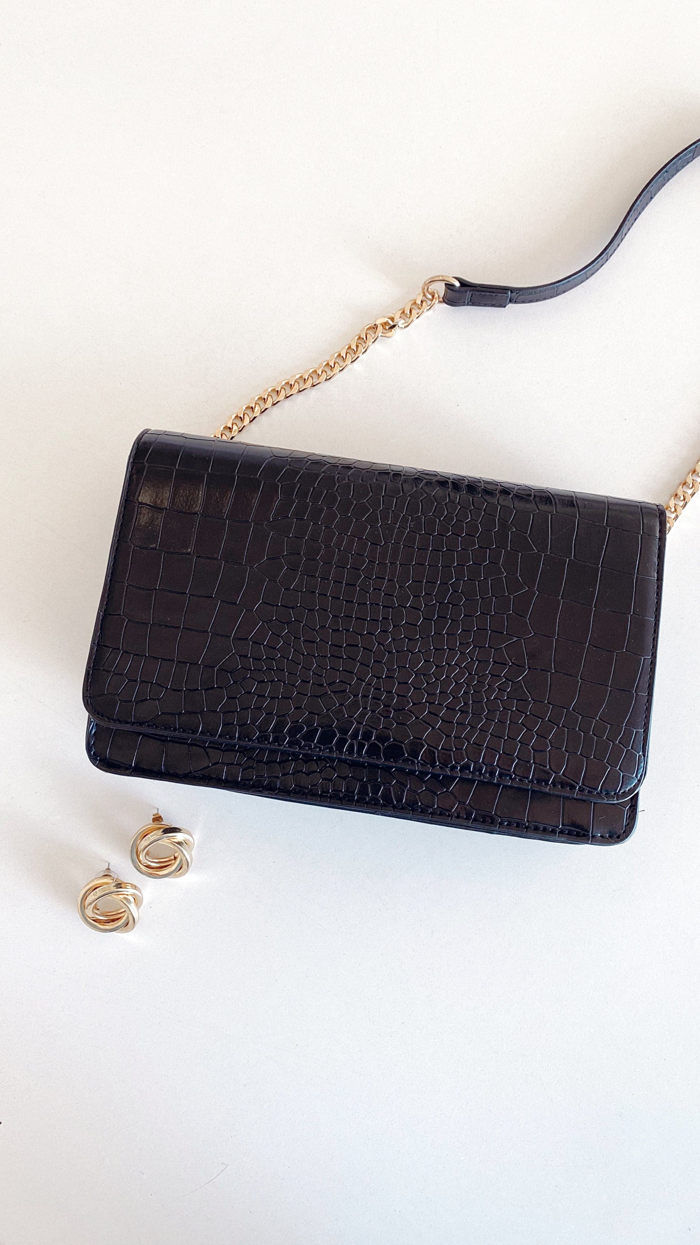 Karma Bag - Black Croc-Sunshines Bliss