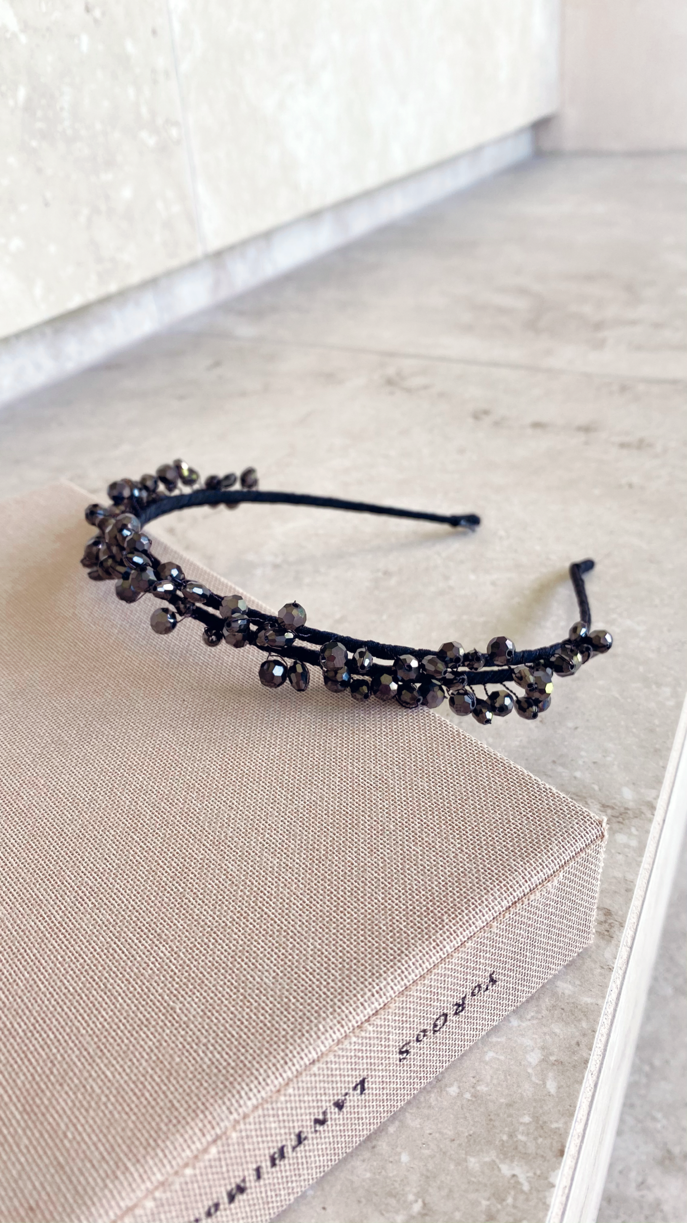 Crystal Headpiece - Black-Sunshines Bliss