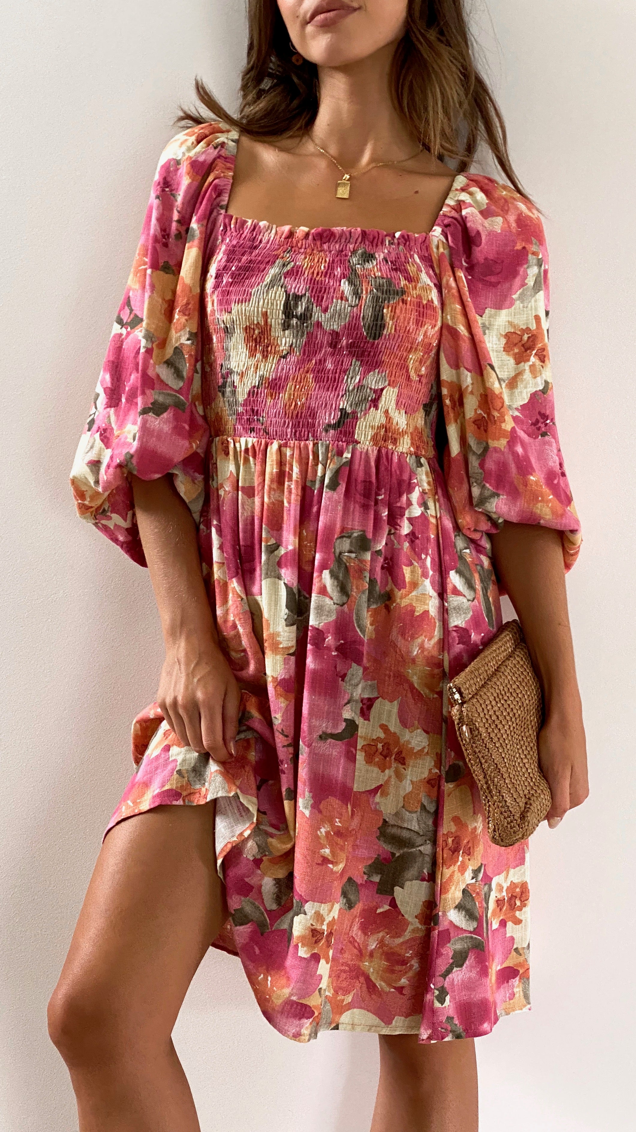 Leah Mini Dress - Alannah Print-Sunshines Bliss