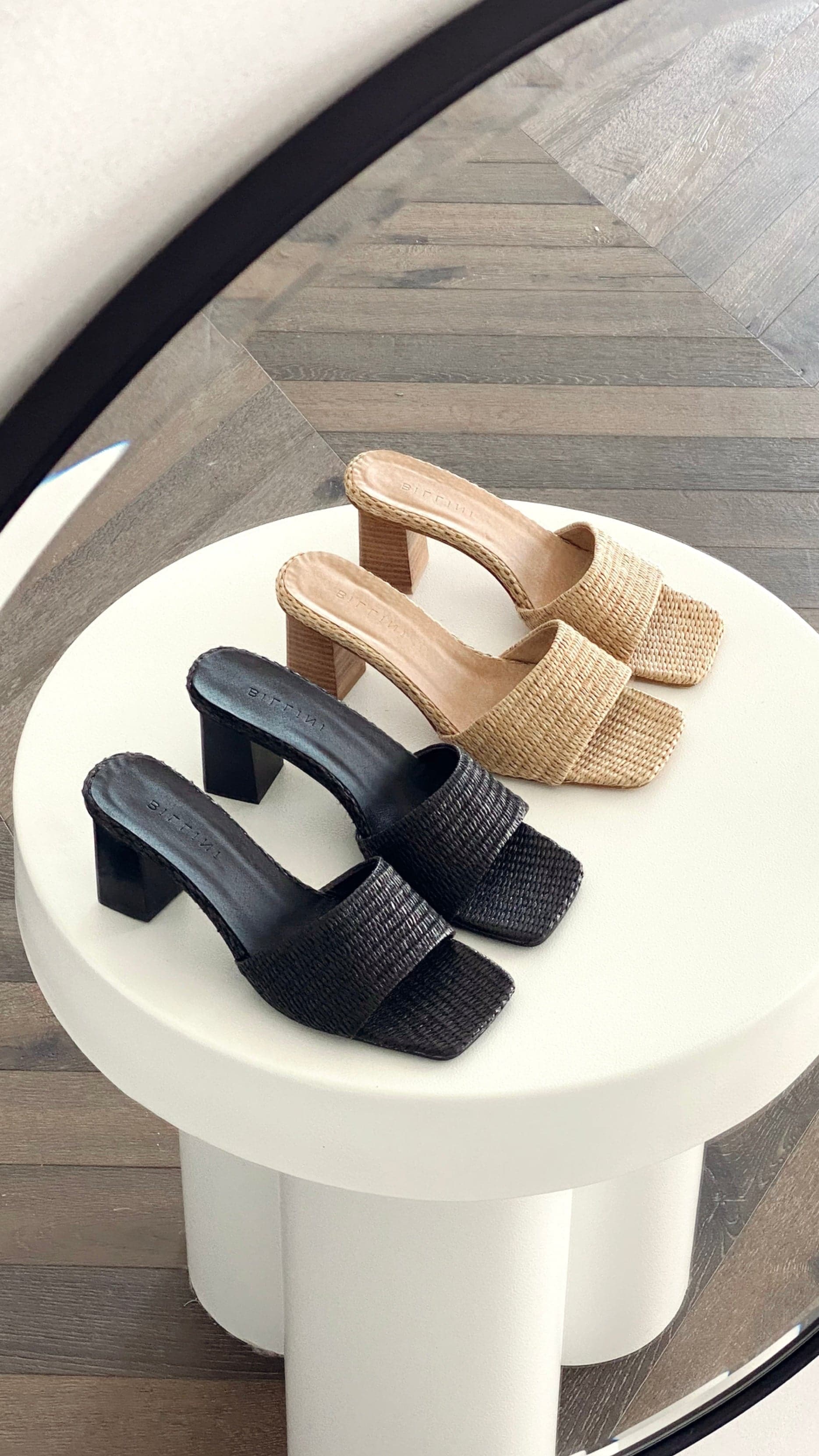 Ukko Heel - Black Raffia-Sunshines Bliss