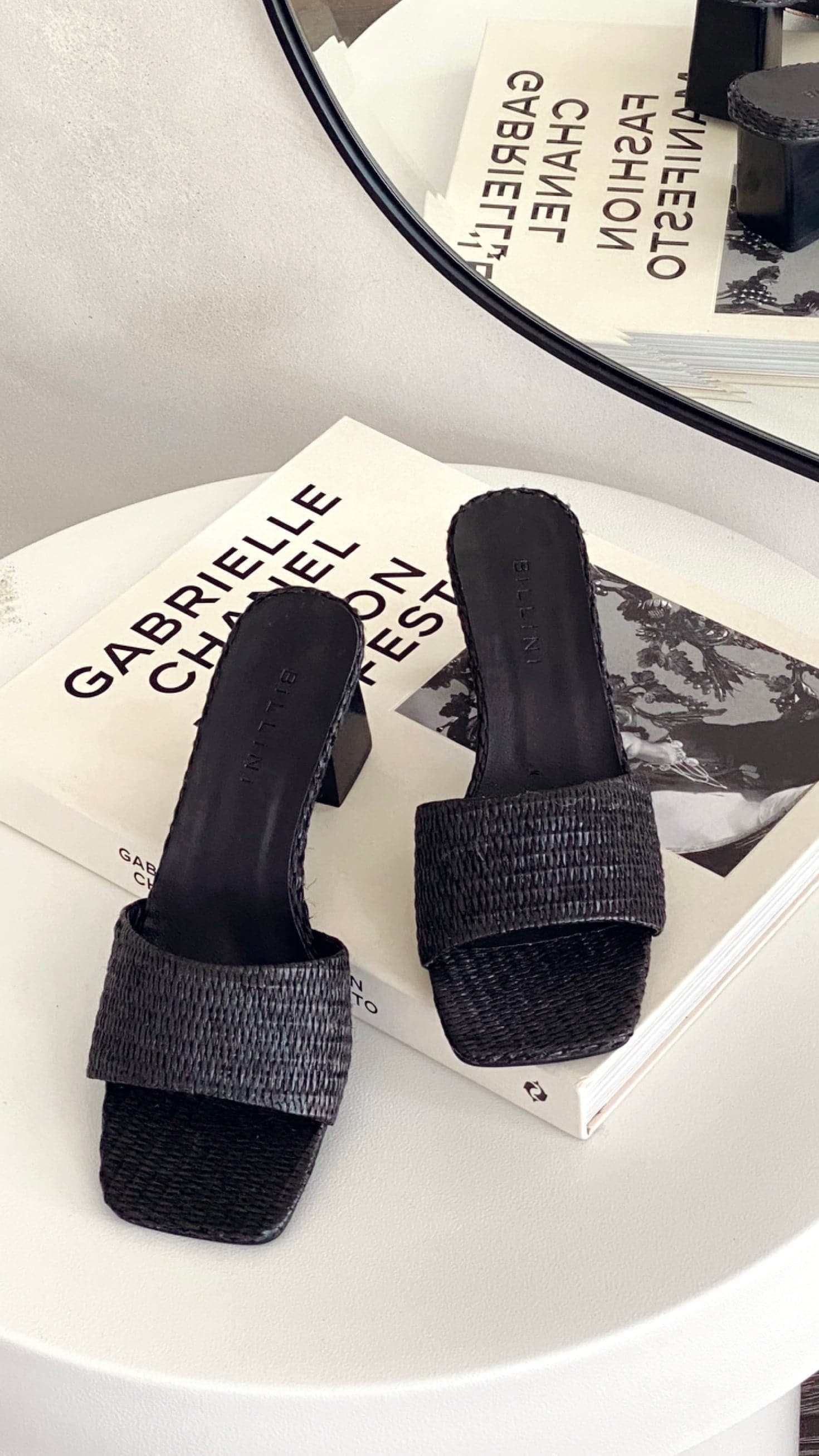 Ukko Heel - Black Raffia-Sunshines Bliss