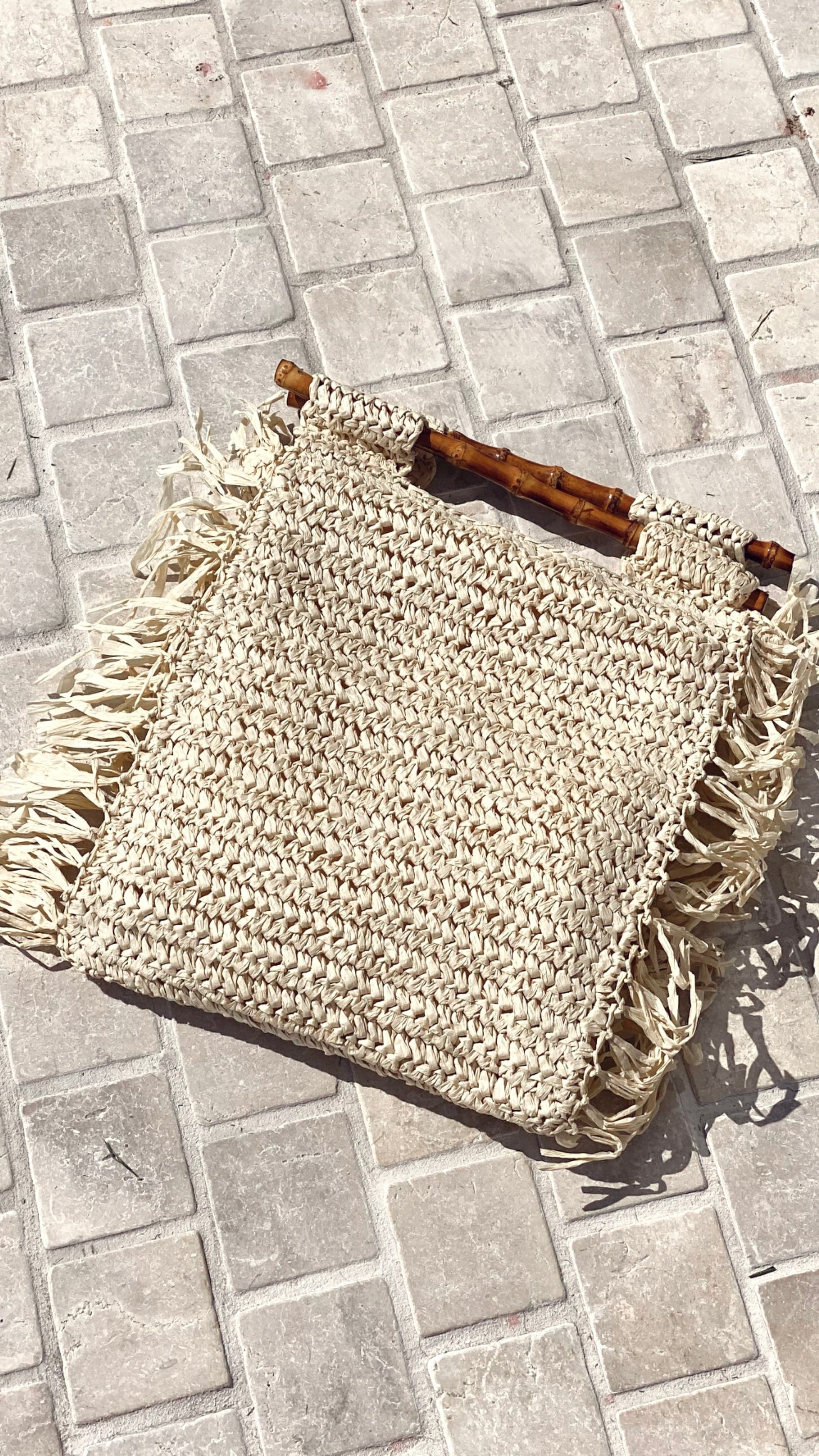Fringe Edge Shopper Bag - Natural-Sunshines Bliss