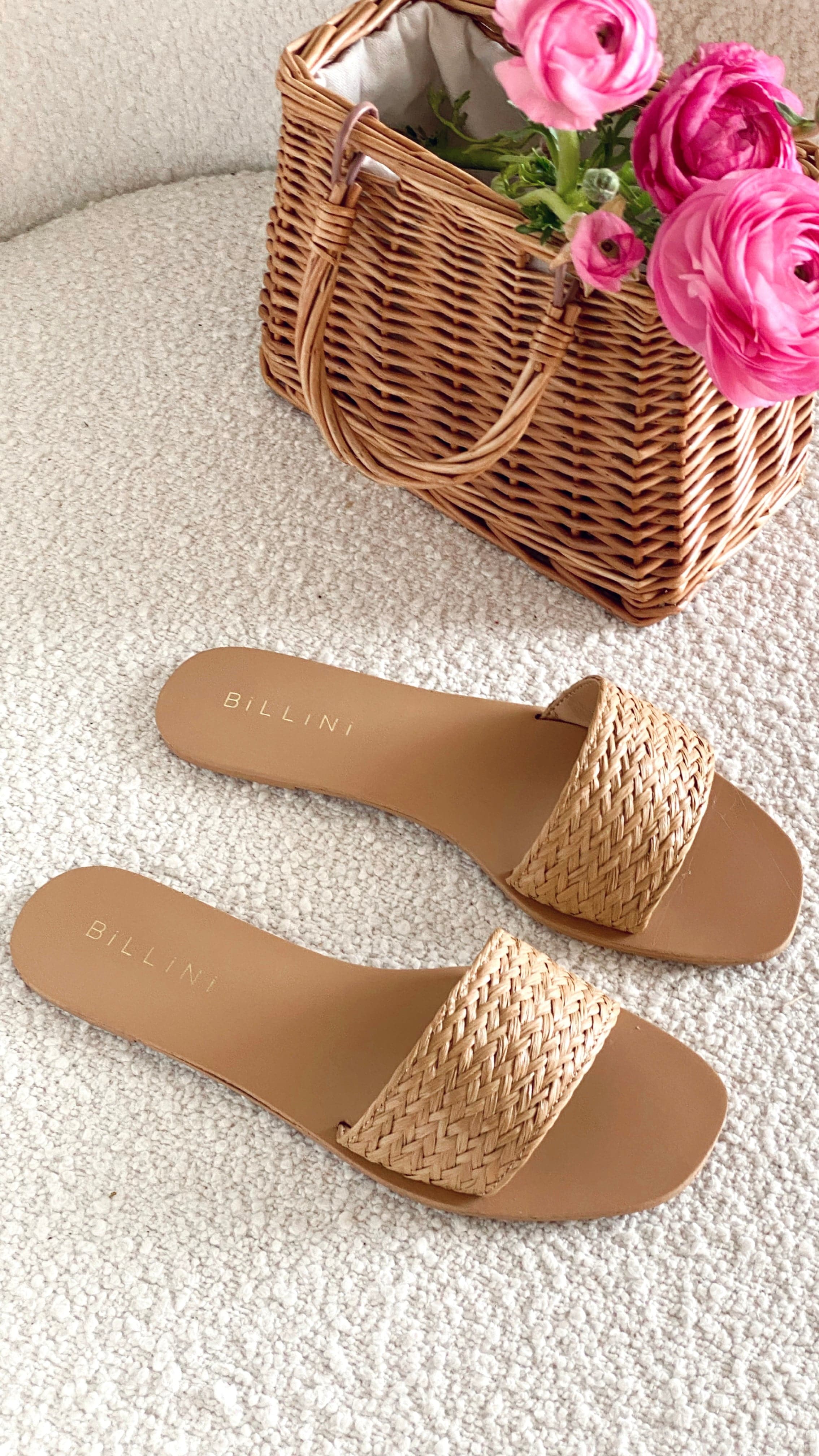 Henrik Slide - Natural Raffia-Sunshines Bliss