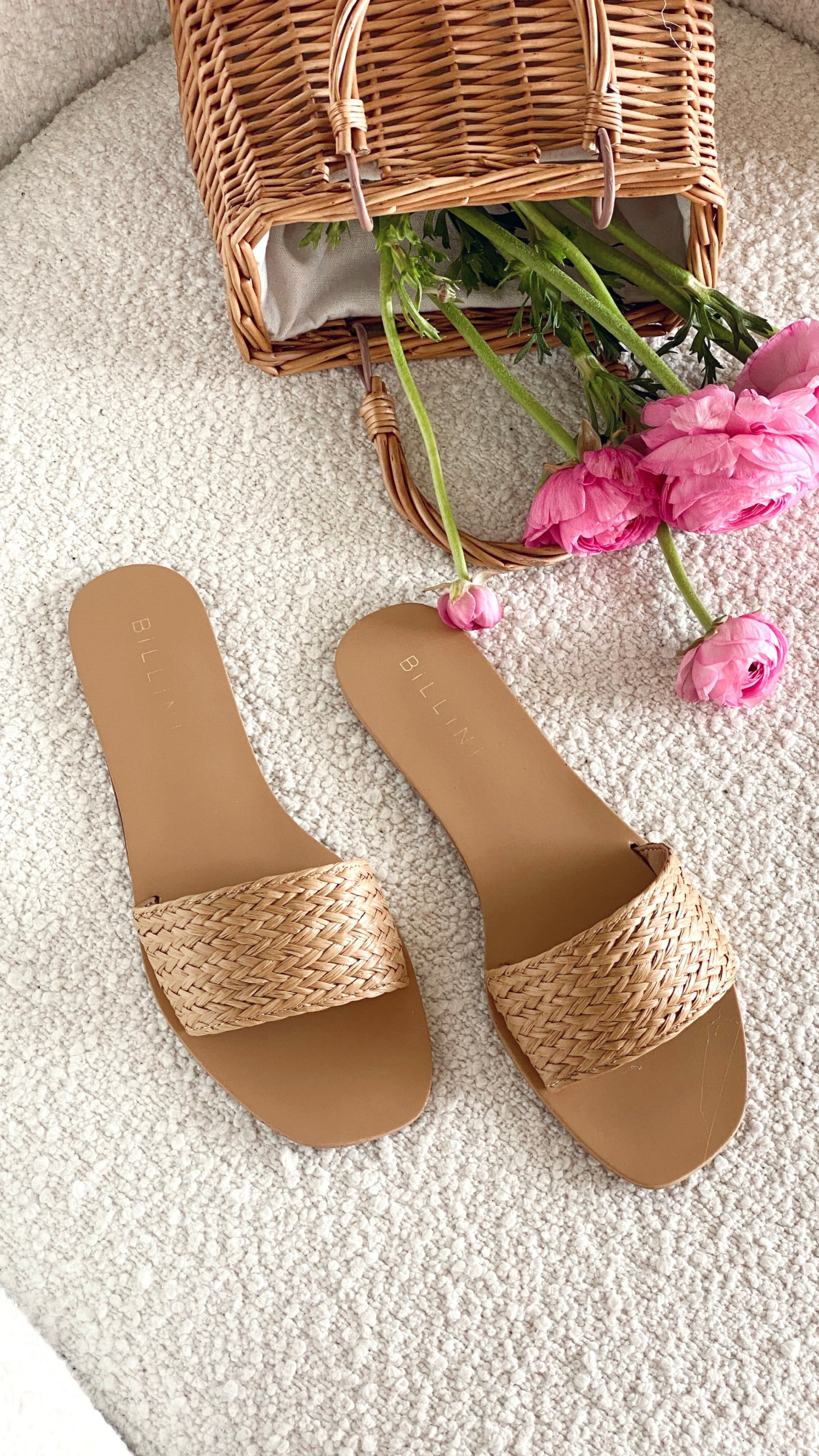 Henrik Slide - Natural Raffia-Sunshines Bliss
