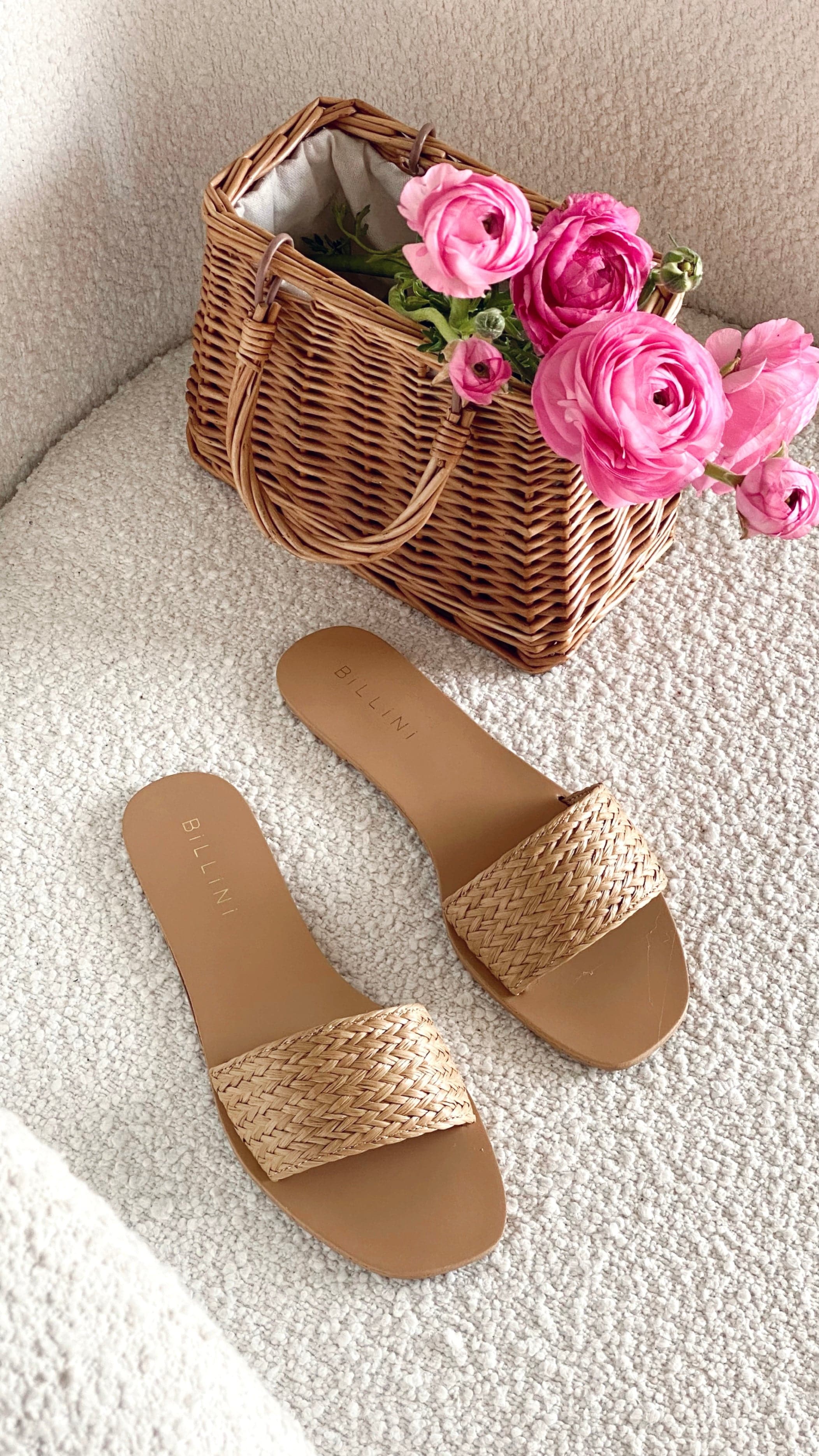 Henrik Slide - Natural Raffia-Sunshines Bliss