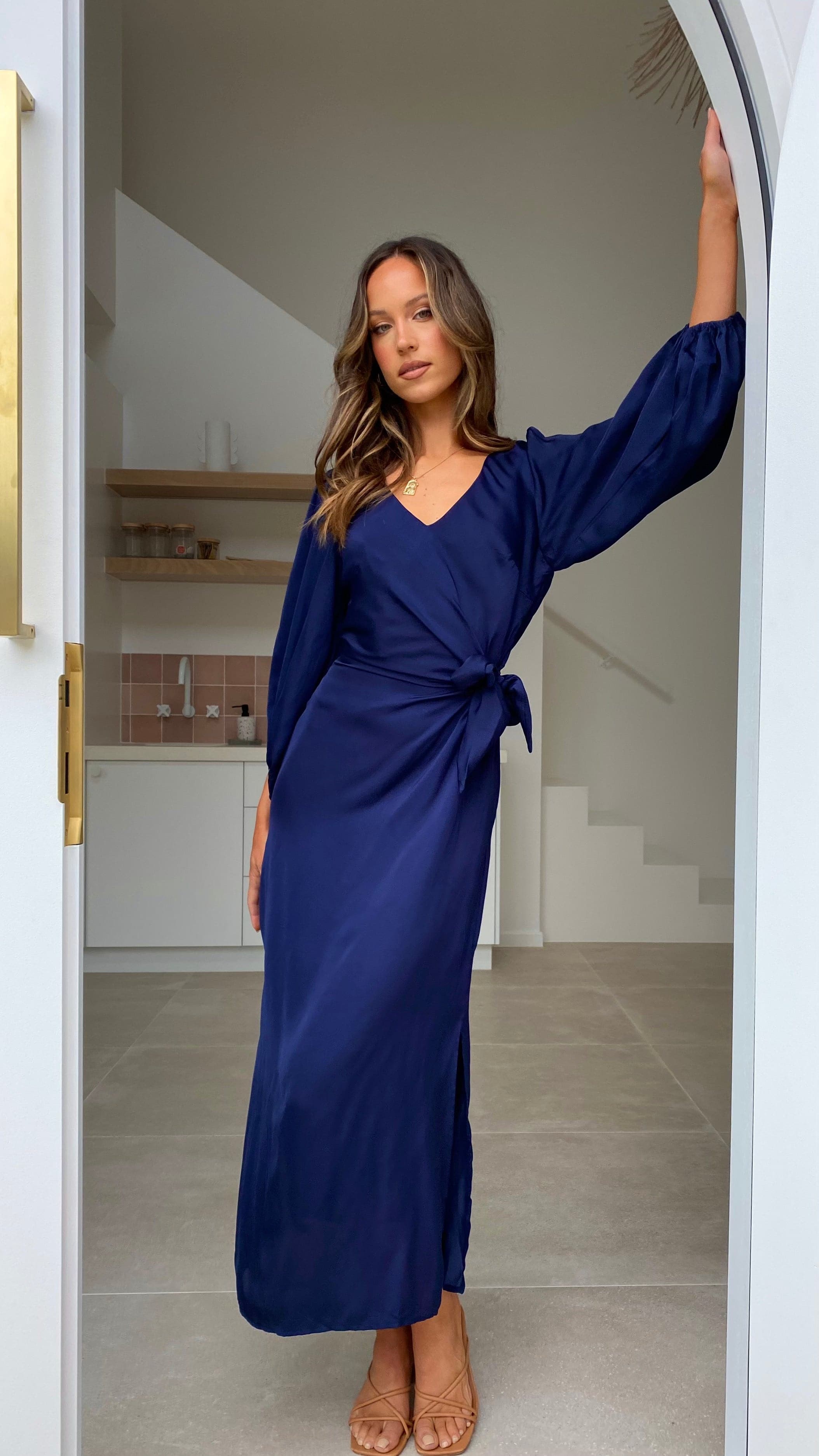 Meilani Midi Dress - Navy-Sunshines Bliss