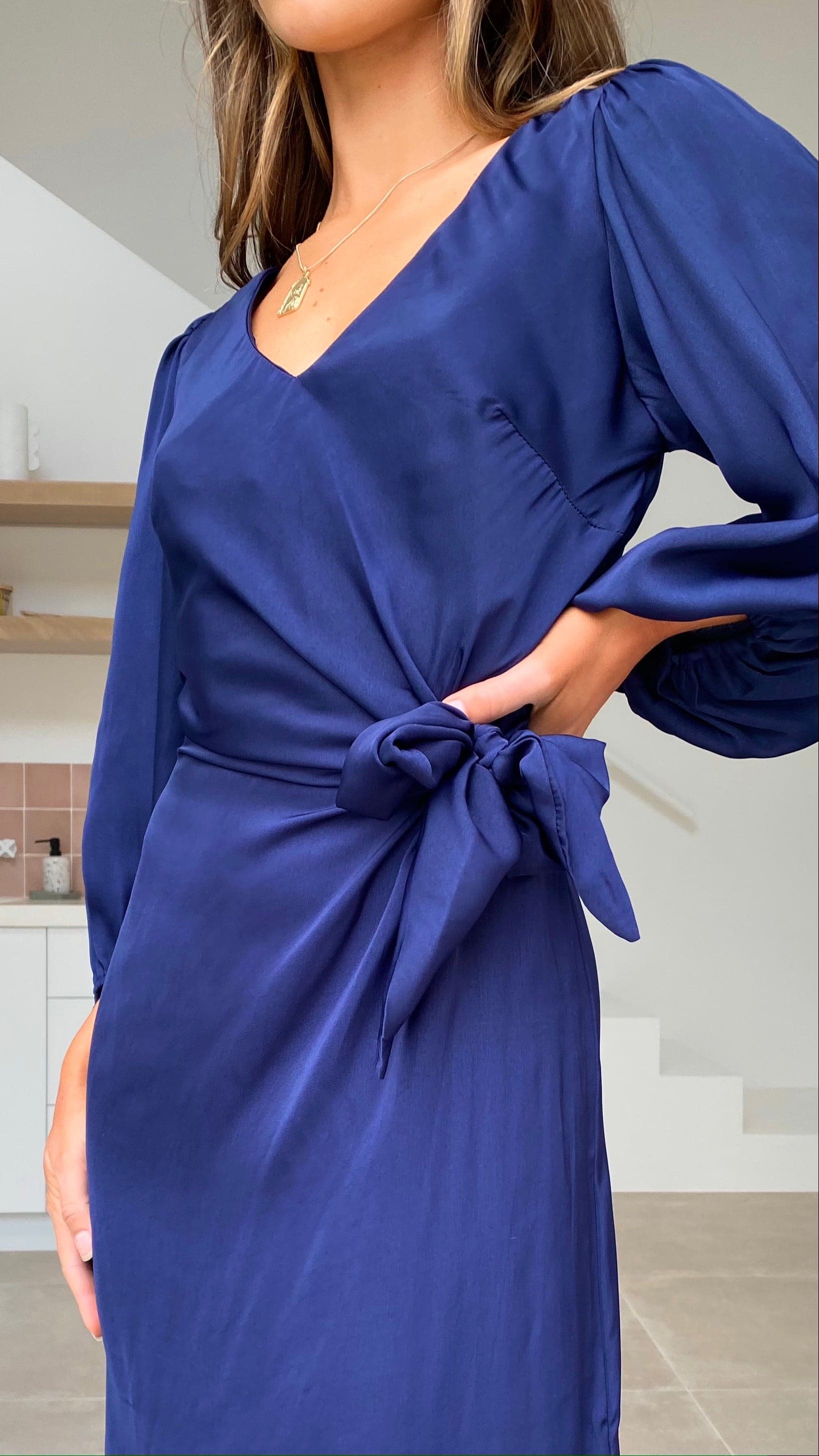 Meilani Midi Dress - Navy-Sunshines Bliss