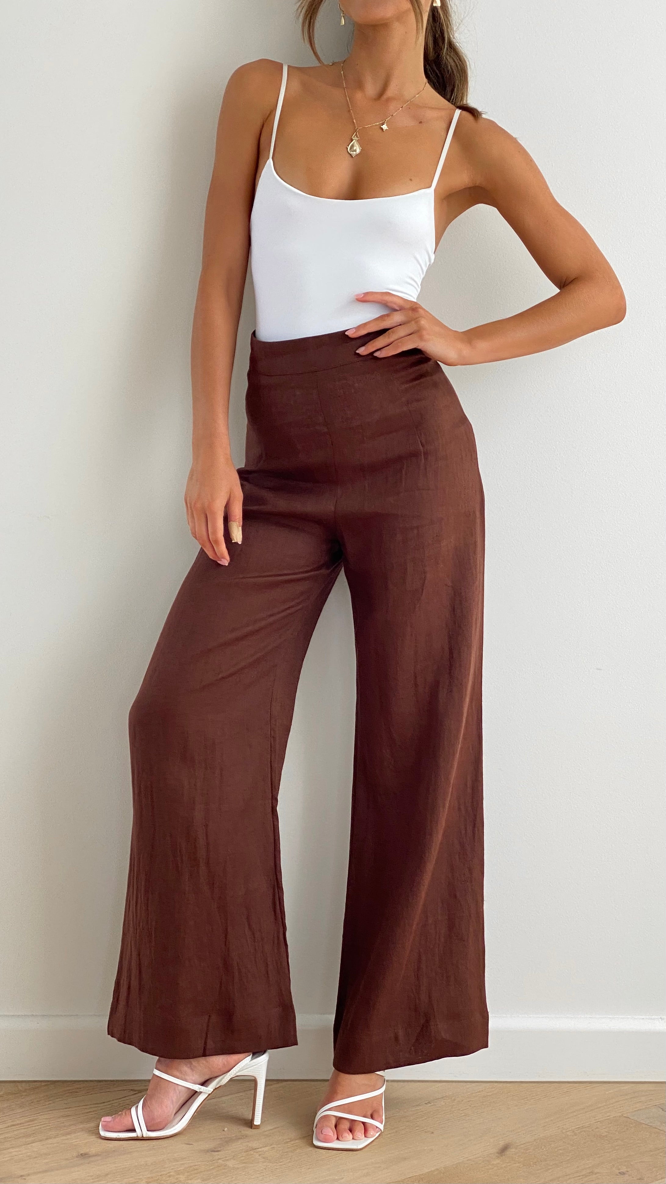 Karah Pants - Brown-Sunshines Bliss